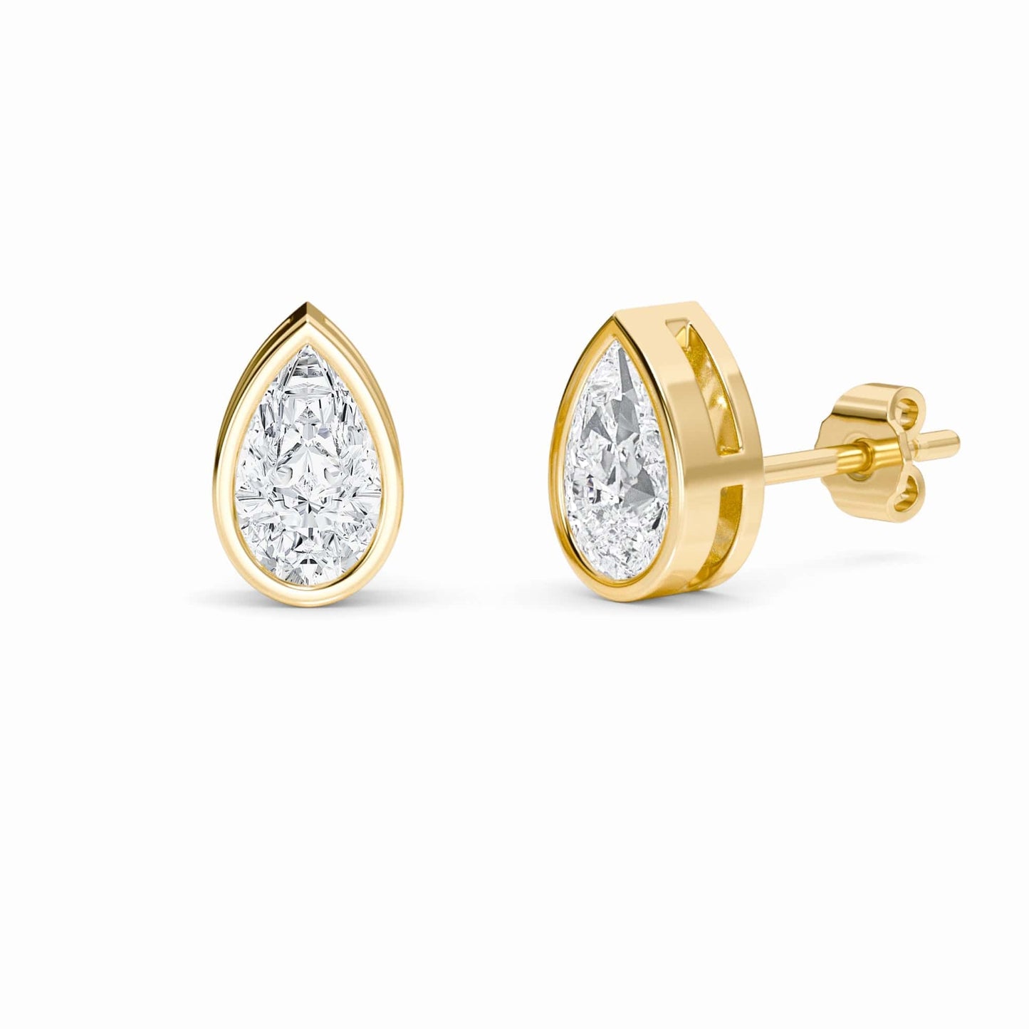 Lab Diamond Earrings - Bezel Set - Zola