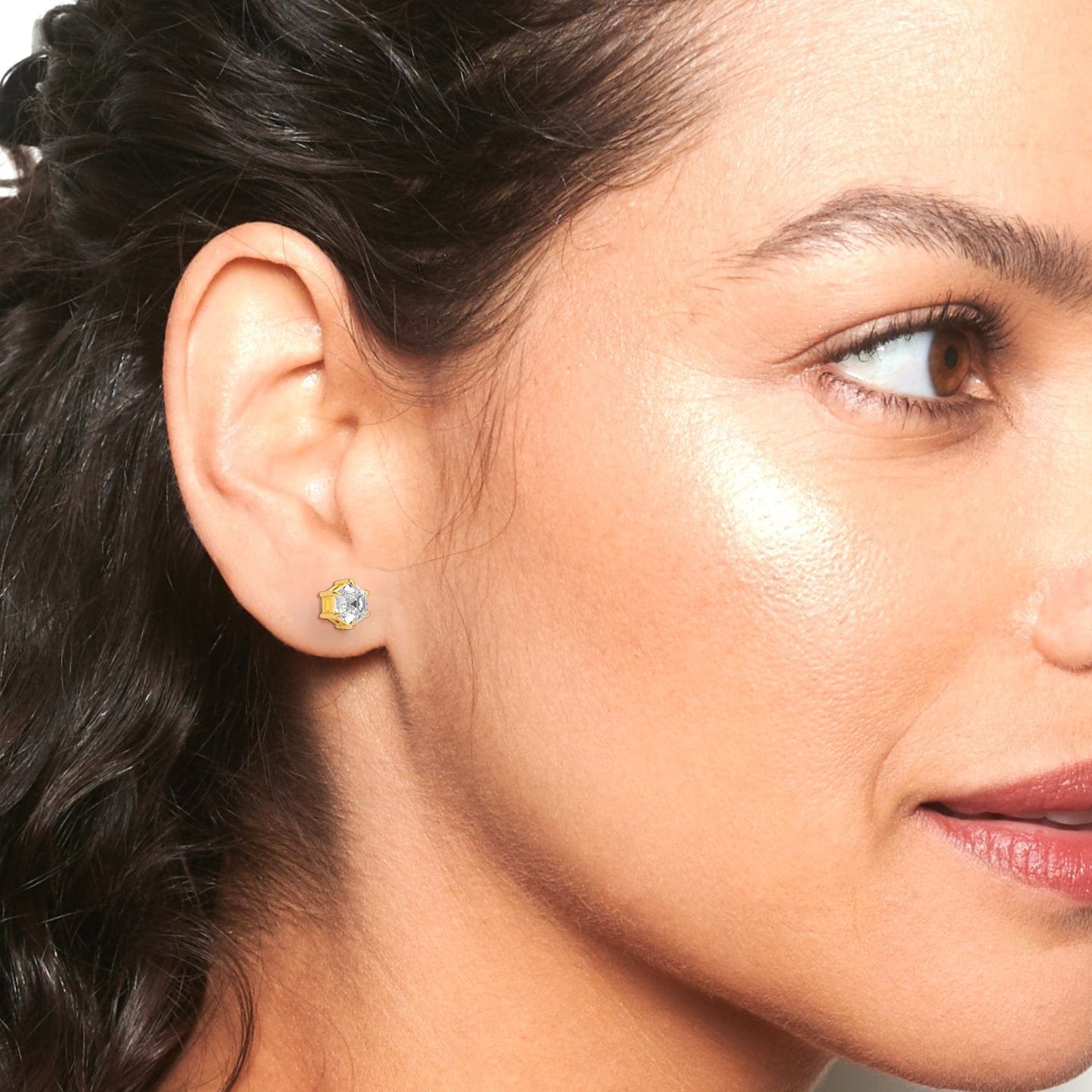 Lab Diamond Earrings - Six Prong - Tina