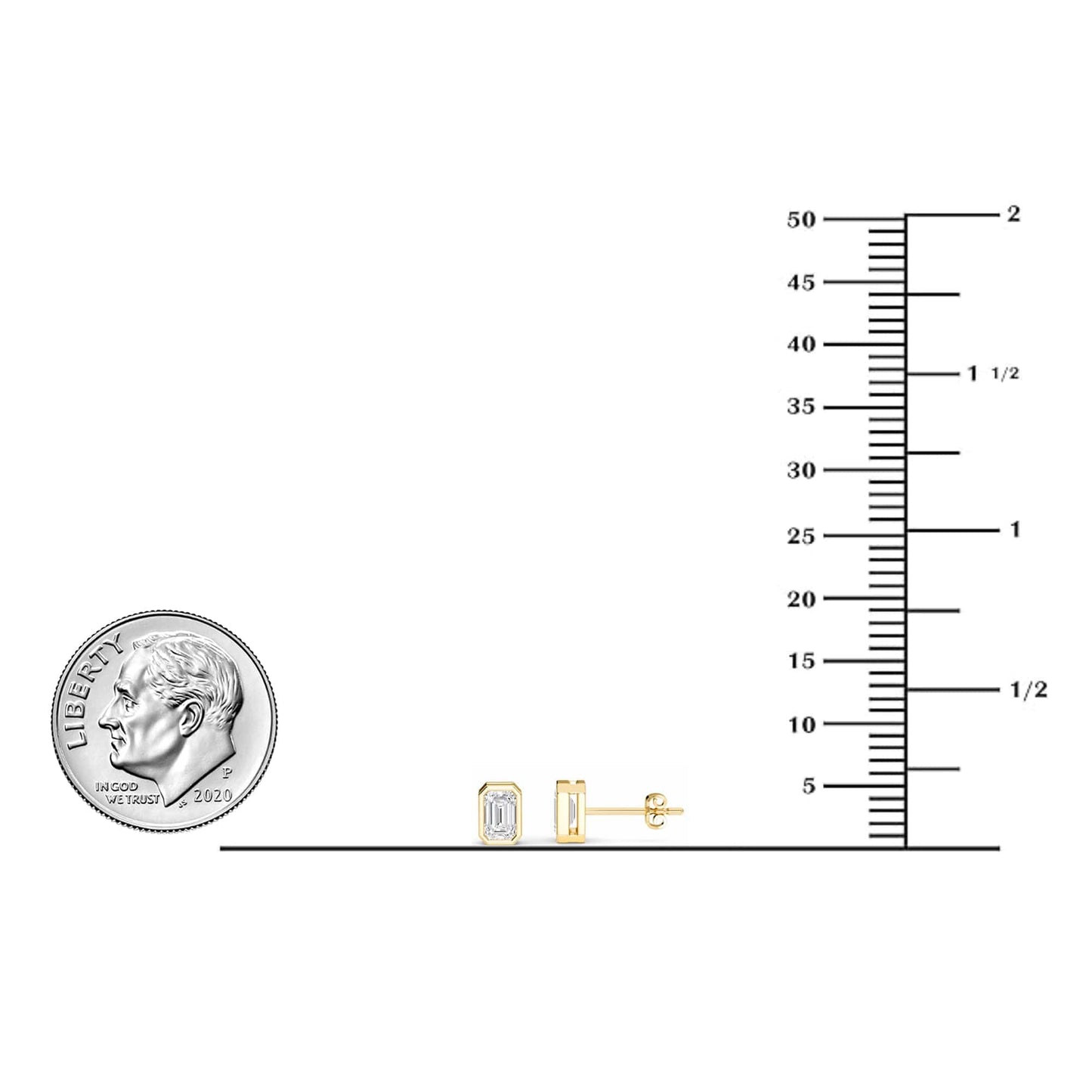 Lab Diamond Earrings - Bezel Set - Taylor