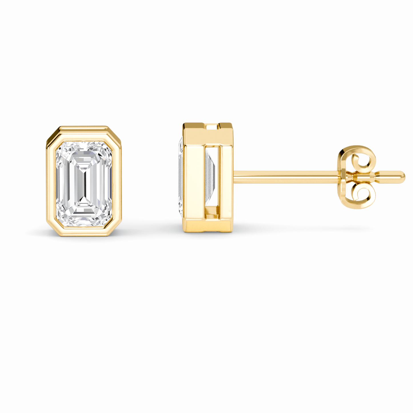 Lab Diamond Earrings - Bezel Set - Taylor