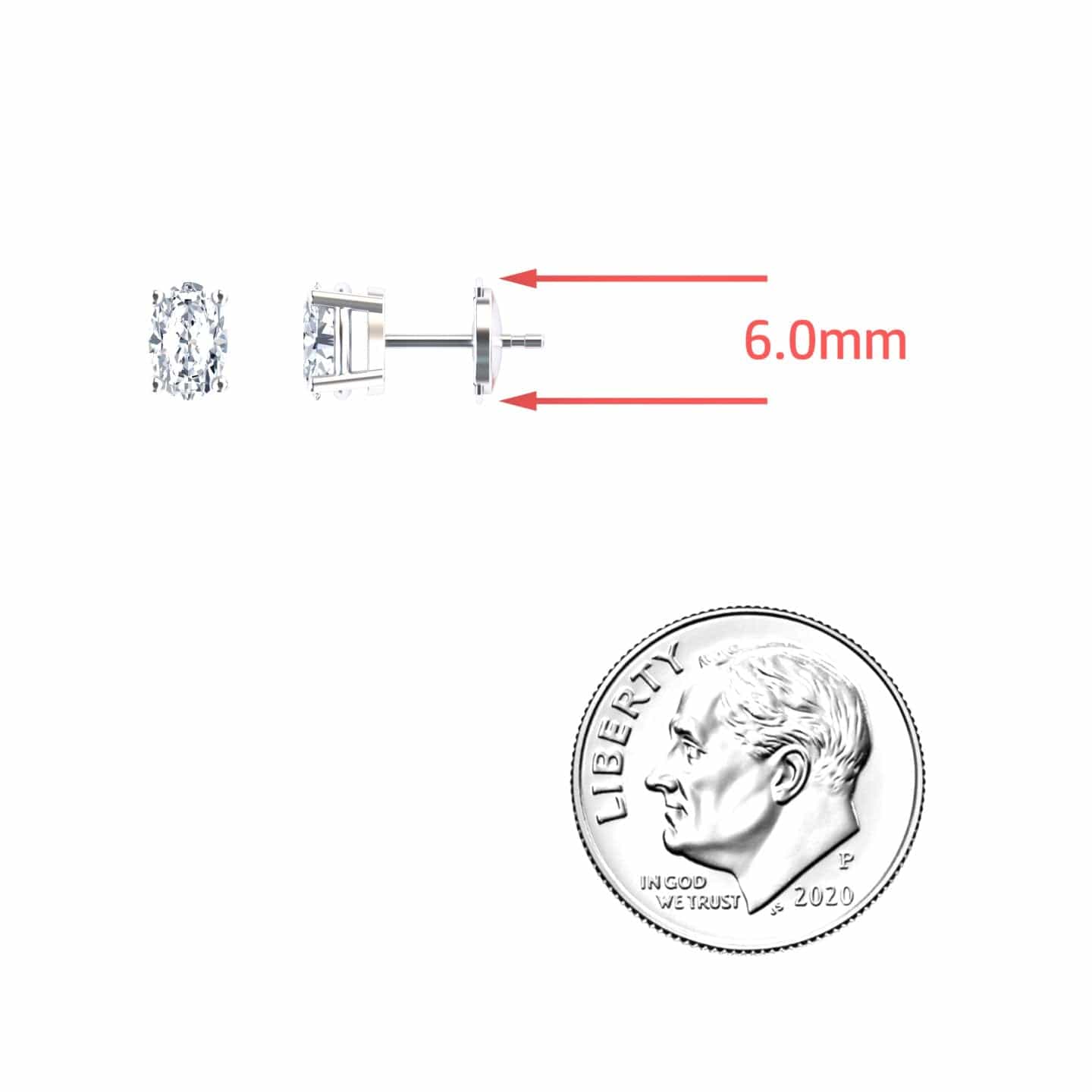 Lab Diamond Earrings - Four Prong - Lainey