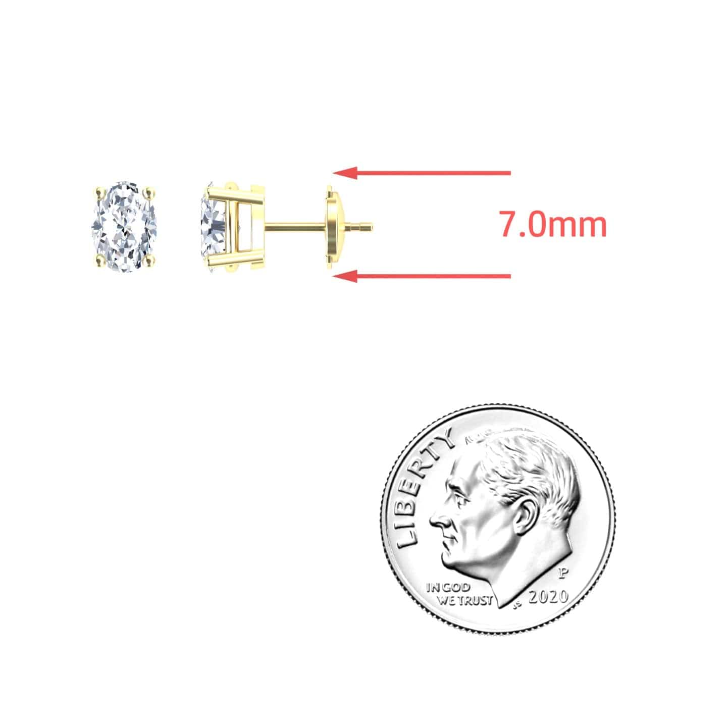 Lab Diamond Earrings - Four Prong - Lainey