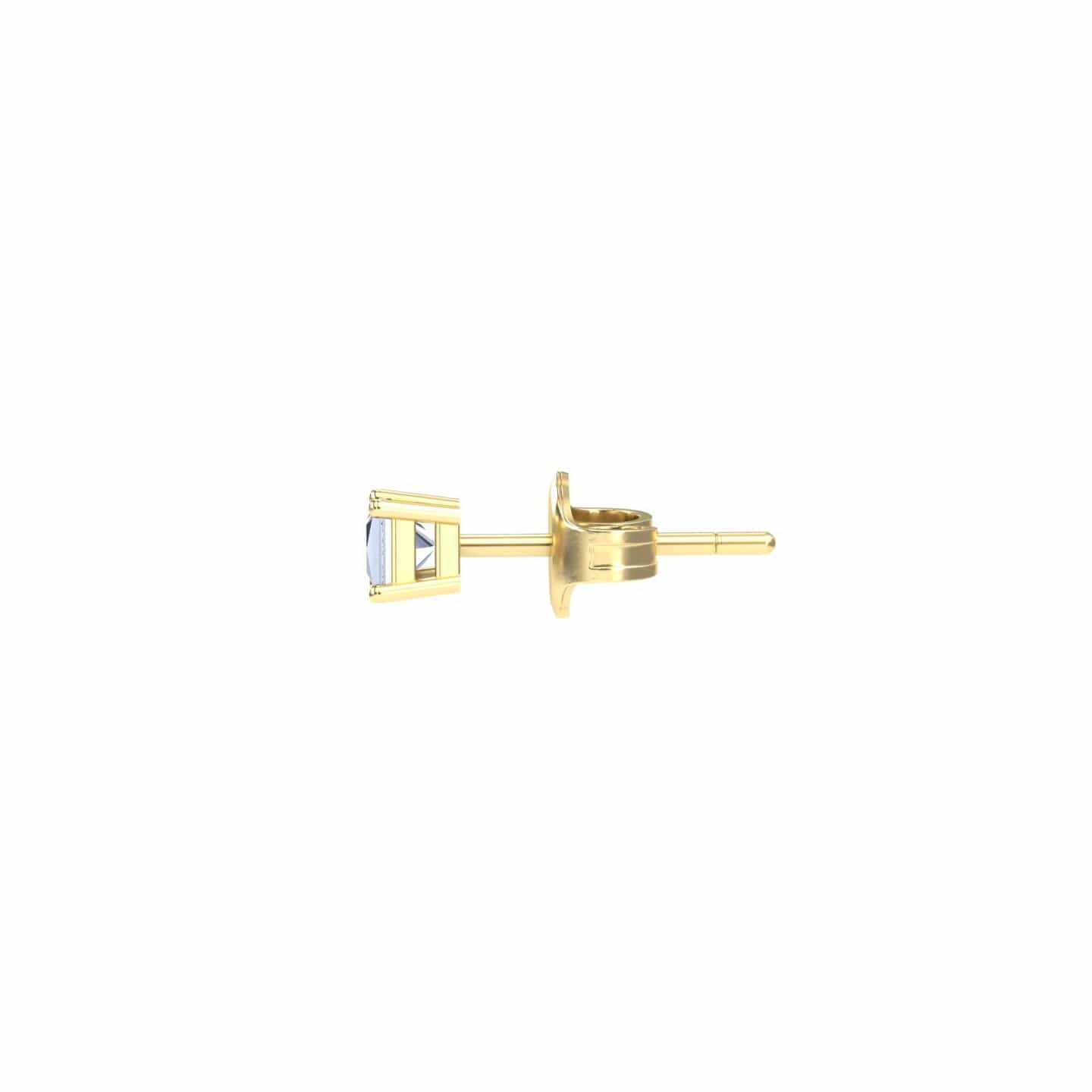 Natual Diamond Single Stud Earrings - 4 Prong - Carina