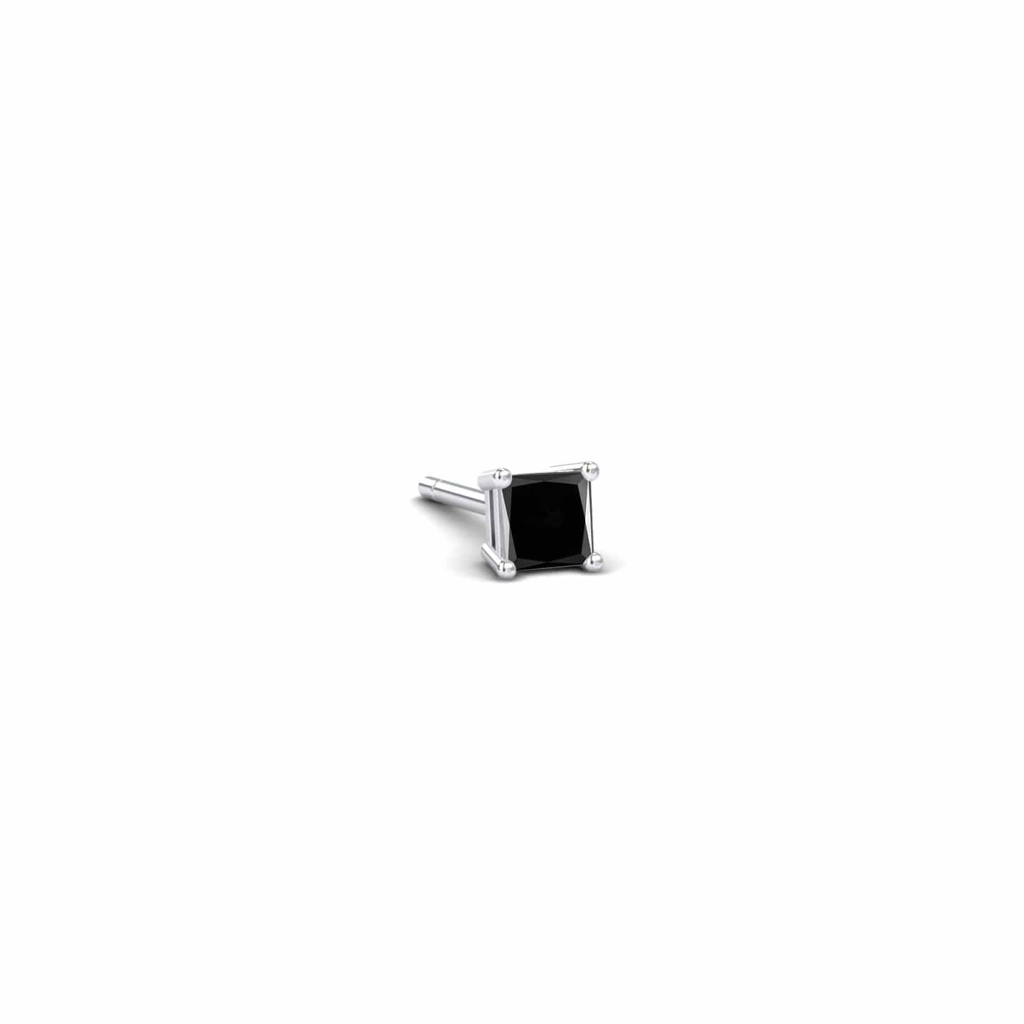 Black Diamond 2.7mm Single Stud Earrings - 4 Prong - Carina