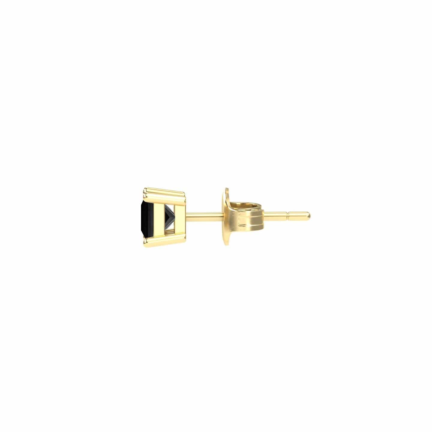 Black Diamond 3.5mm Single Stud Earrings - 4 Prong - Carina