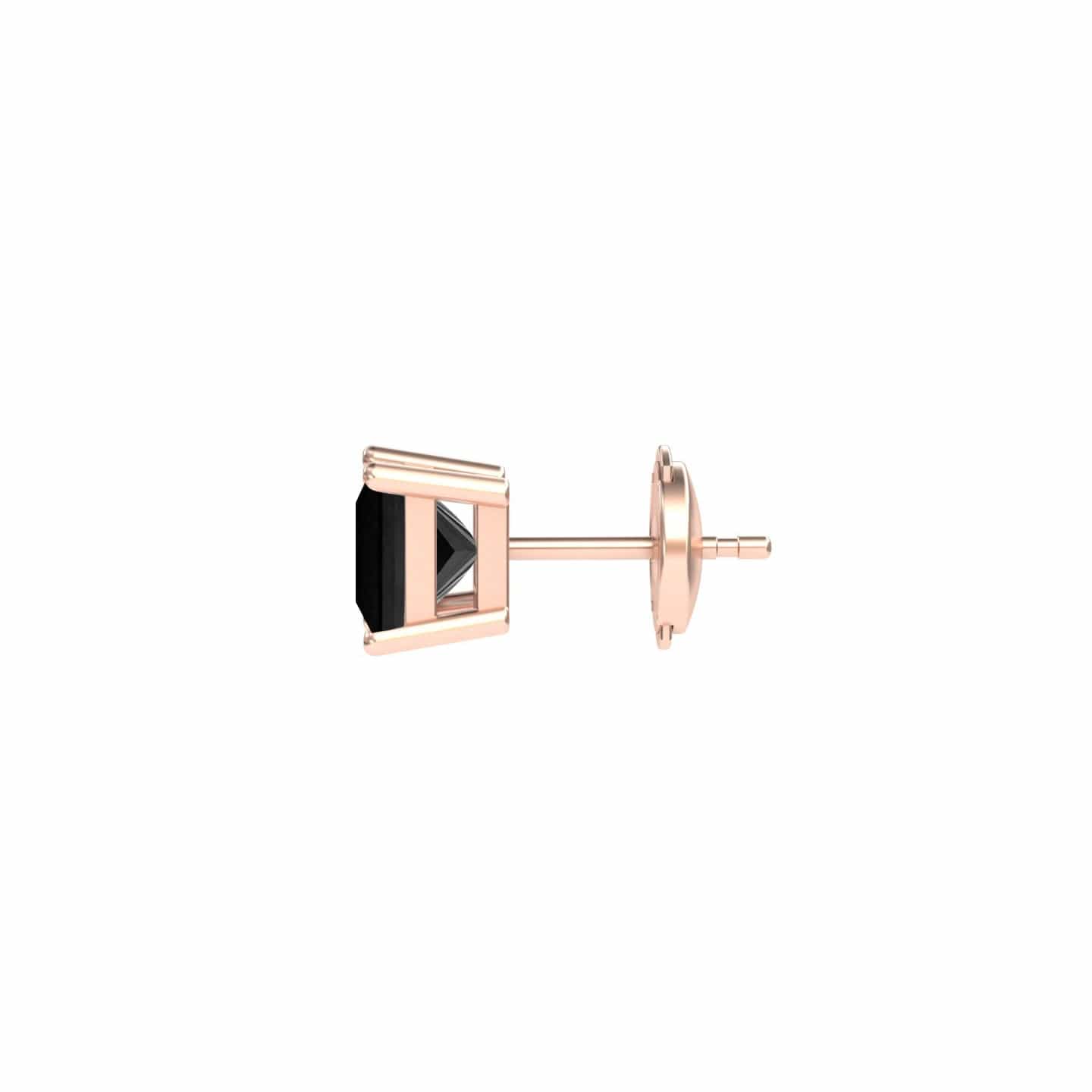 Black Diamond 5mm Single Stud Earrings - 4 Prong - Carina