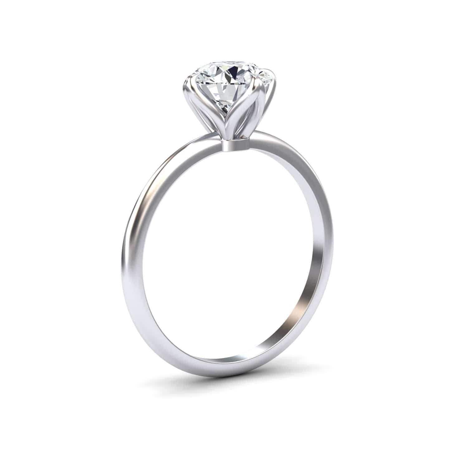 Round Solitaire Certified Lab Diamond Engagement Ring - Srimayi