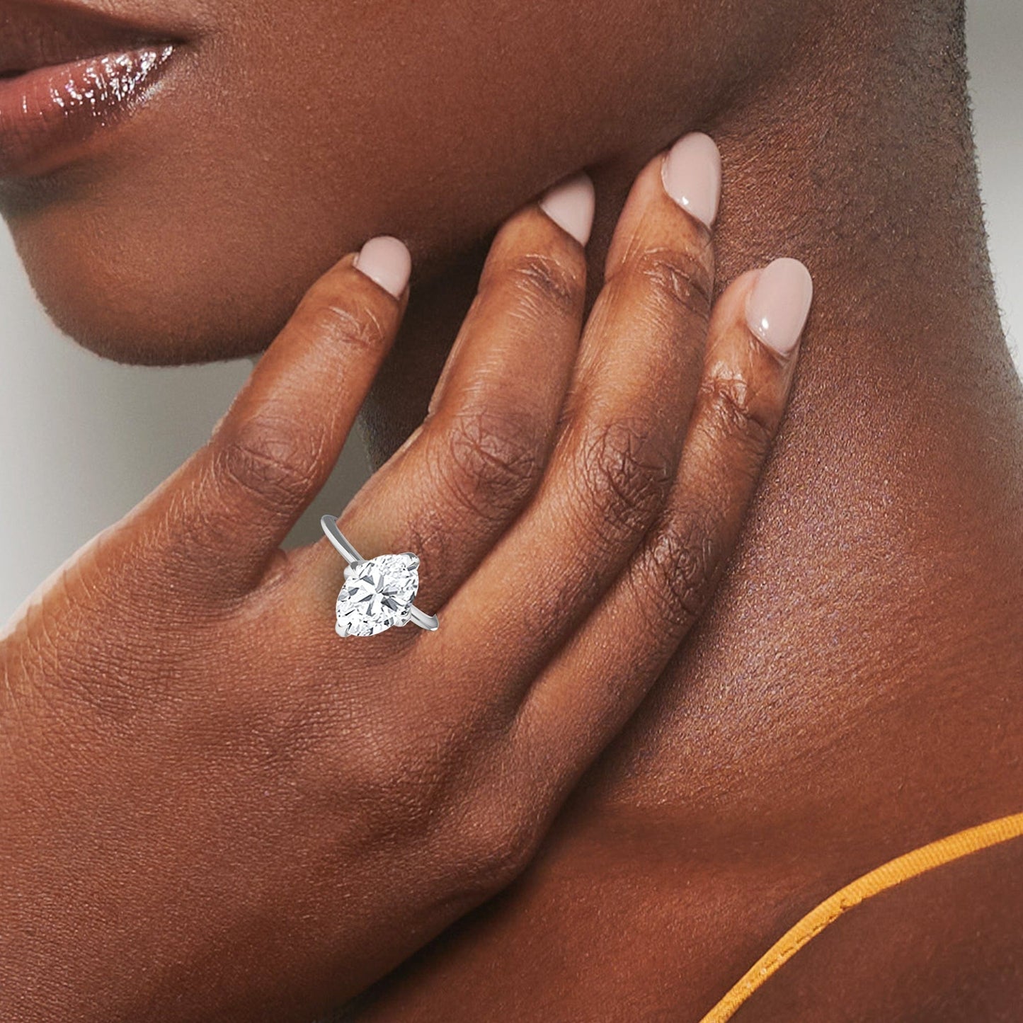 Oval Solitaire Certified Lab Diamond Engagement Ring - Srimayi