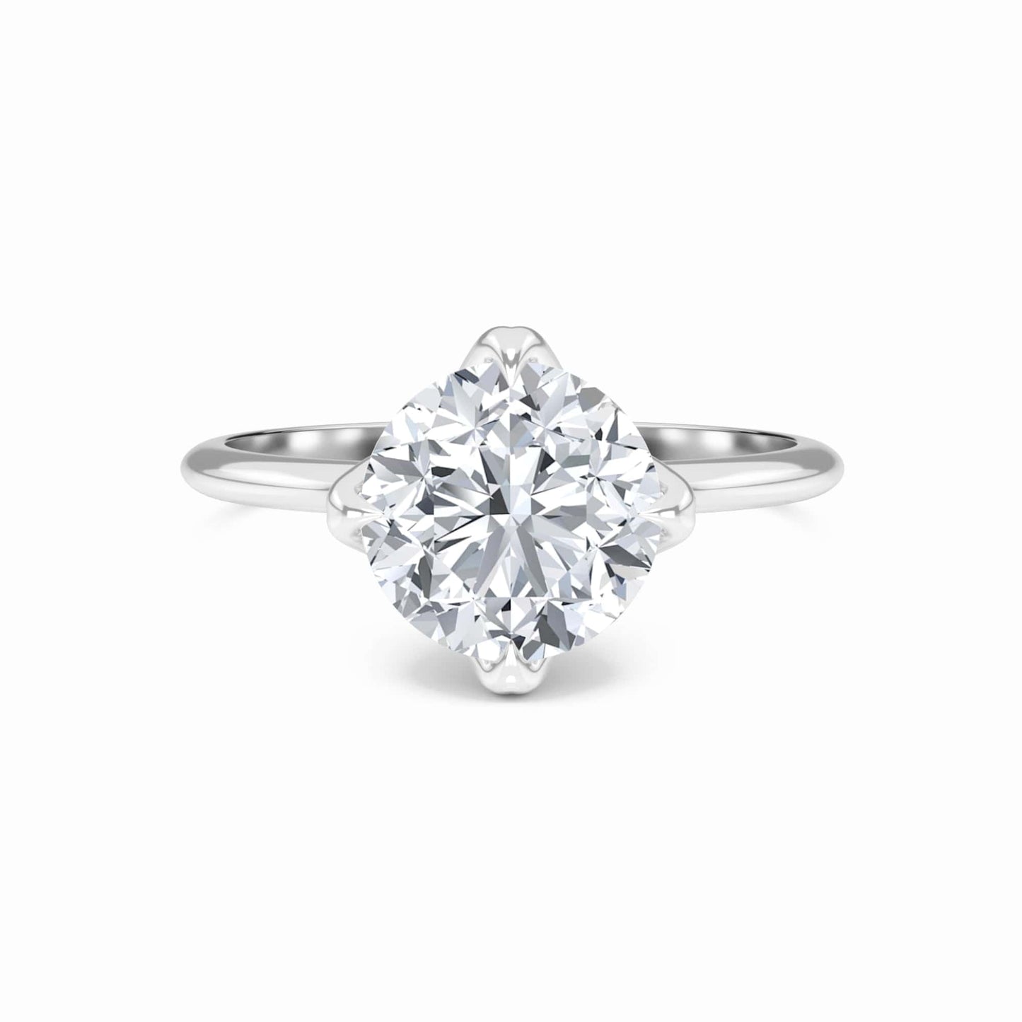 Round Solitaire Certified Lab Diamond Engagement Ring - Srimayi