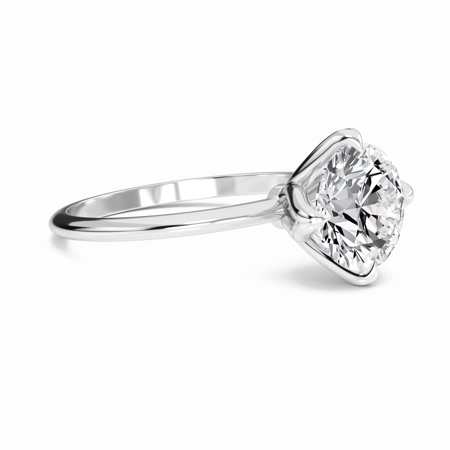 Round Solitaire Certified Lab Diamond Engagement Ring - Srimayi