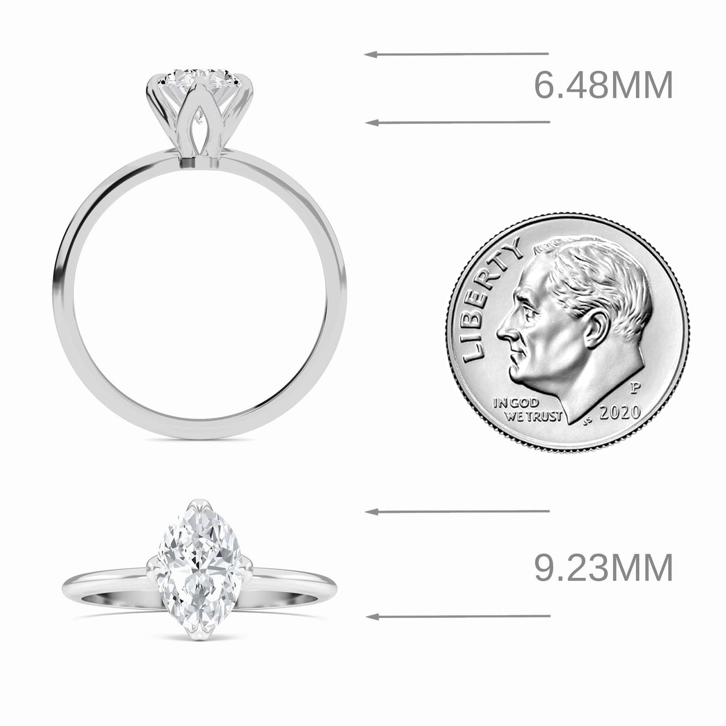 Oval Solitaire Certified Lab Diamond Engagement Ring - Srimayi