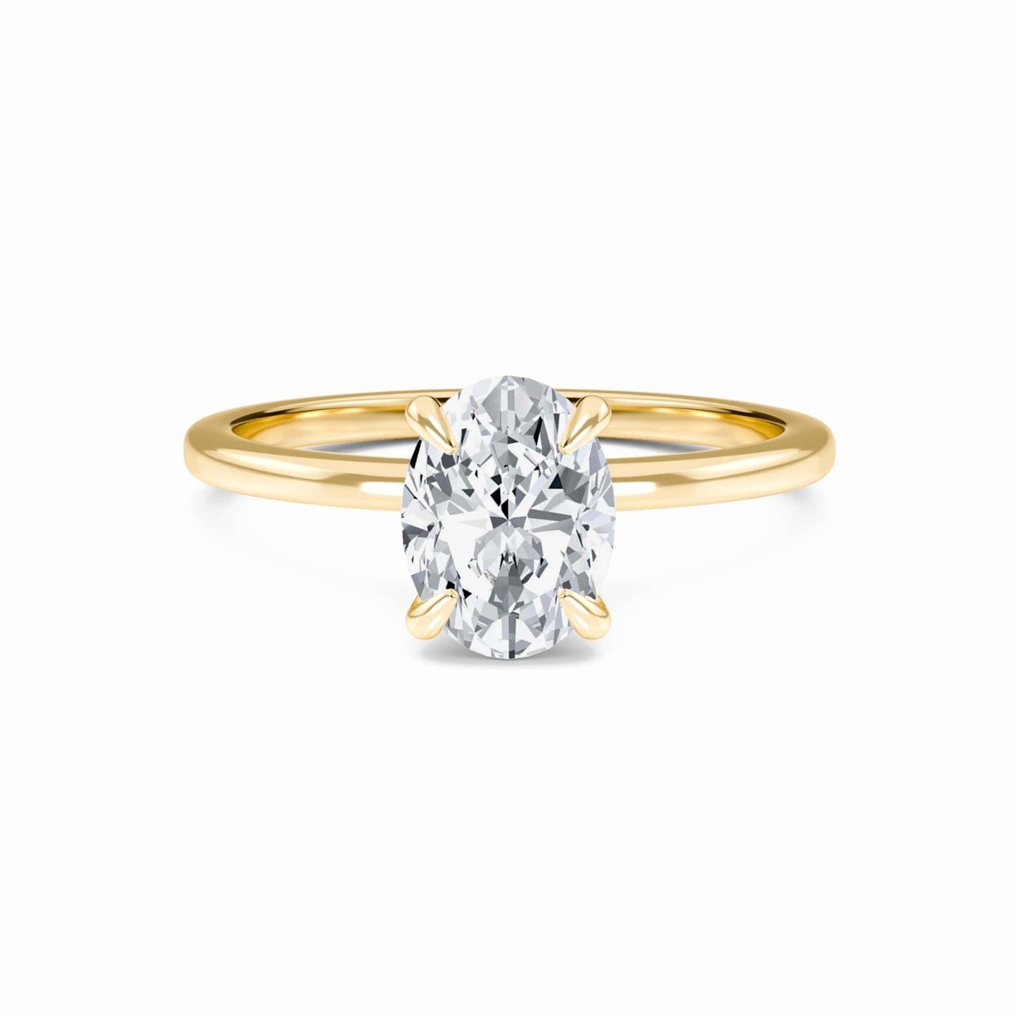 Oval Hidden Halo Certified Lab Diamond Engagement Ring - Janelle