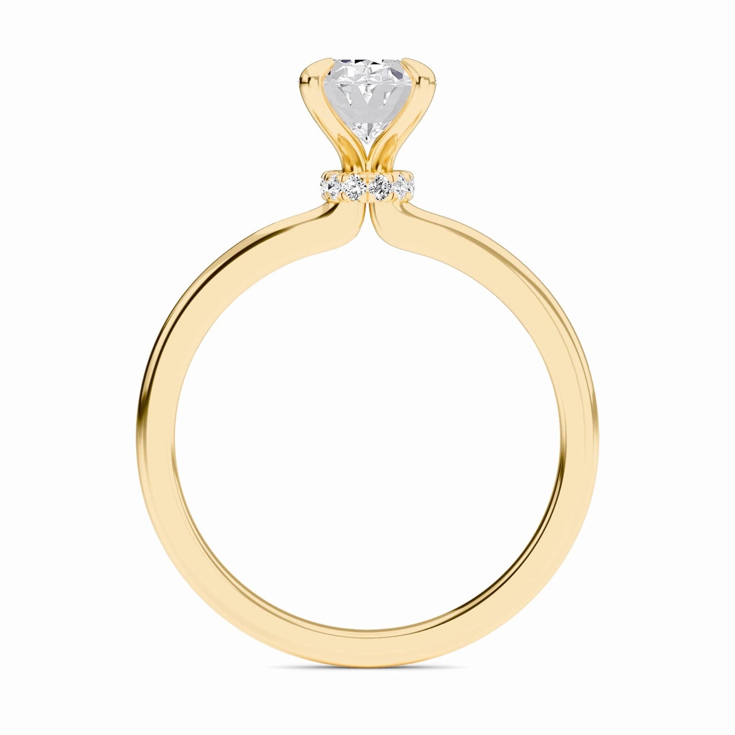 Oval Hidden Halo Certified Lab Diamond Engagement Ring - Janelle