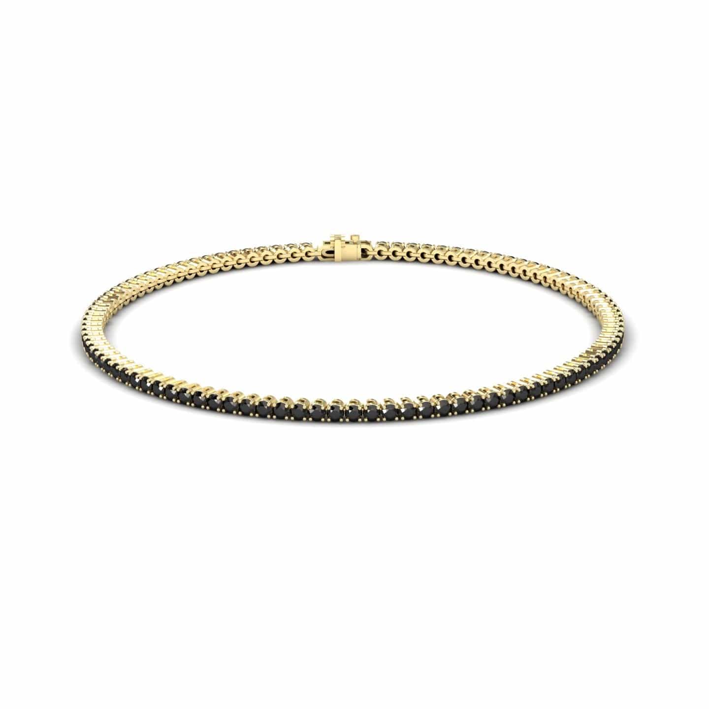 Black Diamond 1.7mm Eternity Bangle Bracelet - Alejandra