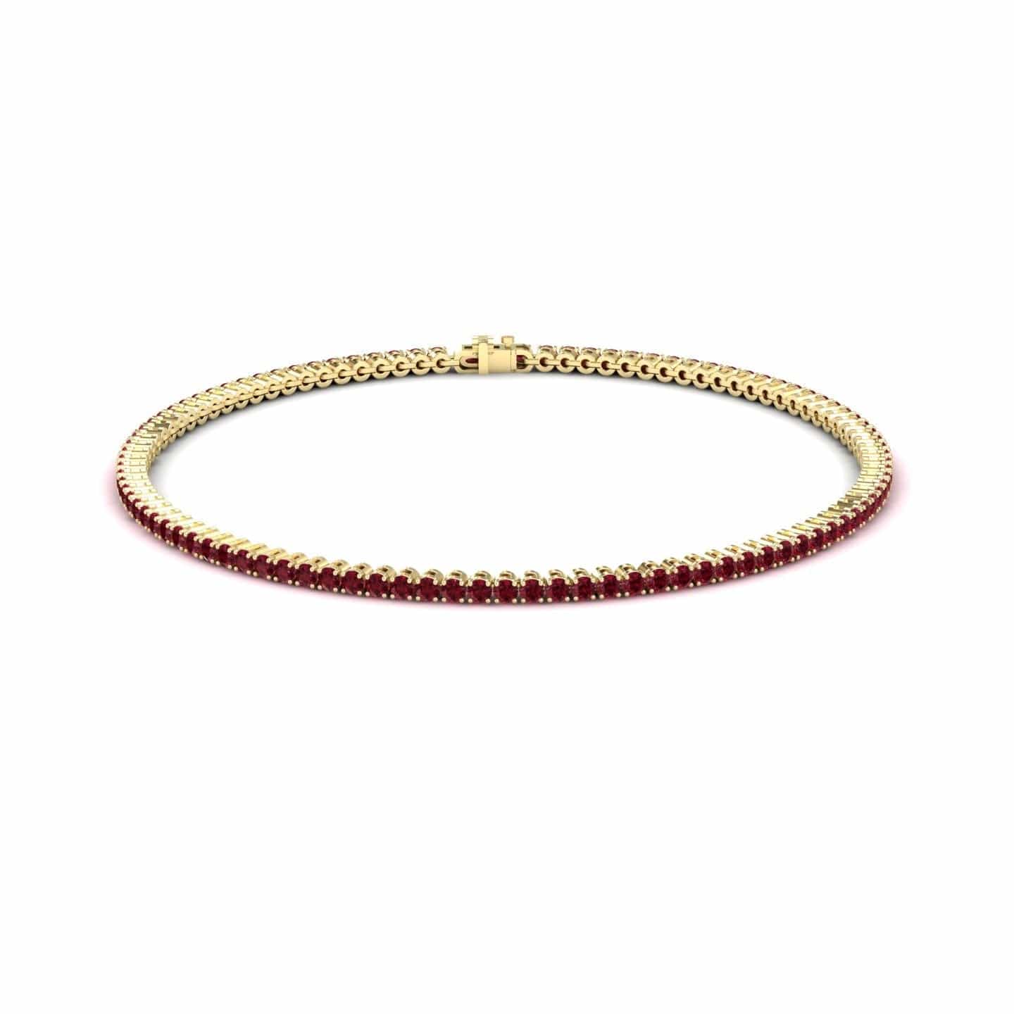 Ruby 1.7mm Eternity Bangle Bracelet - Alejandra