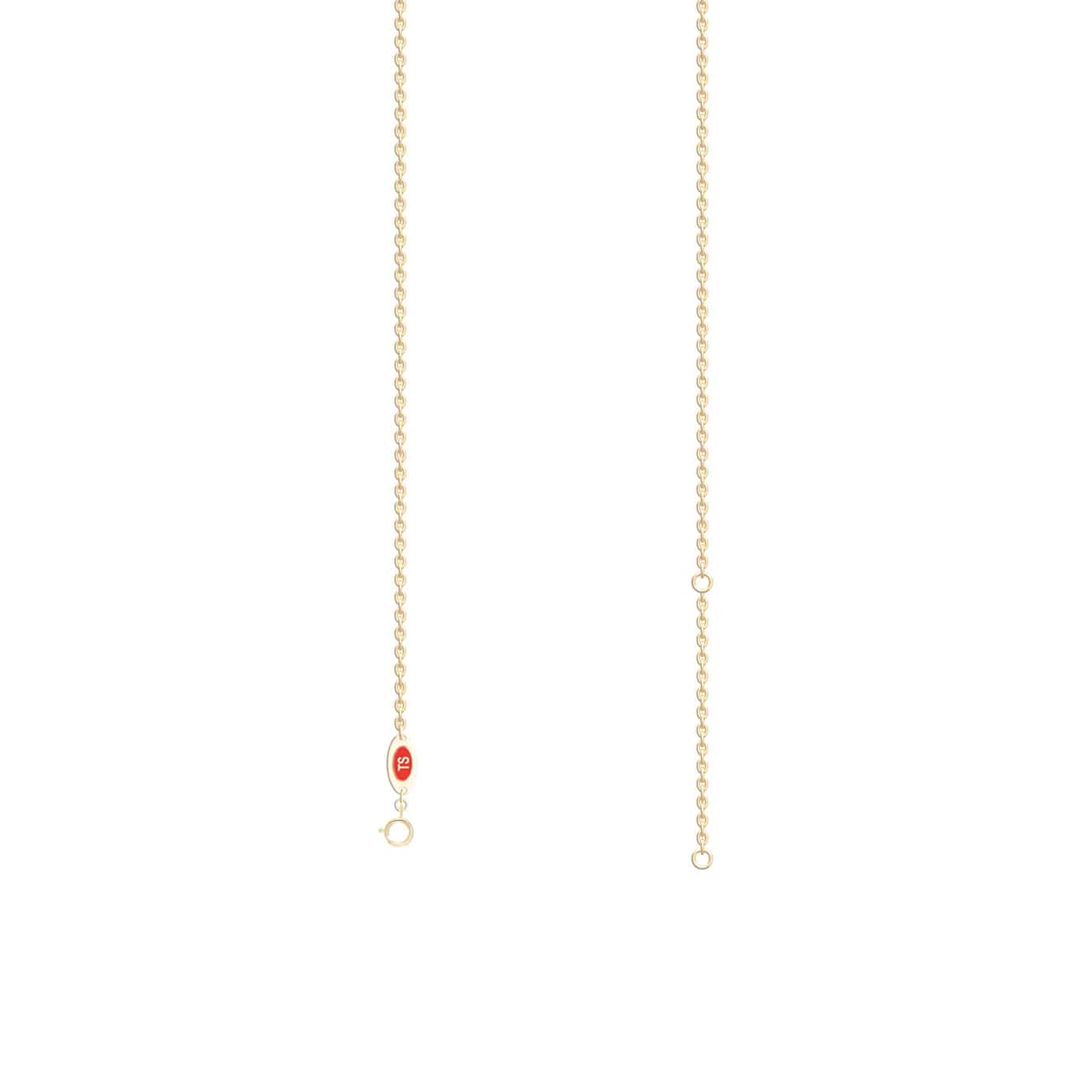 Lab Grown Blue Sapphire & Diamond Chevron Necklace - Summer