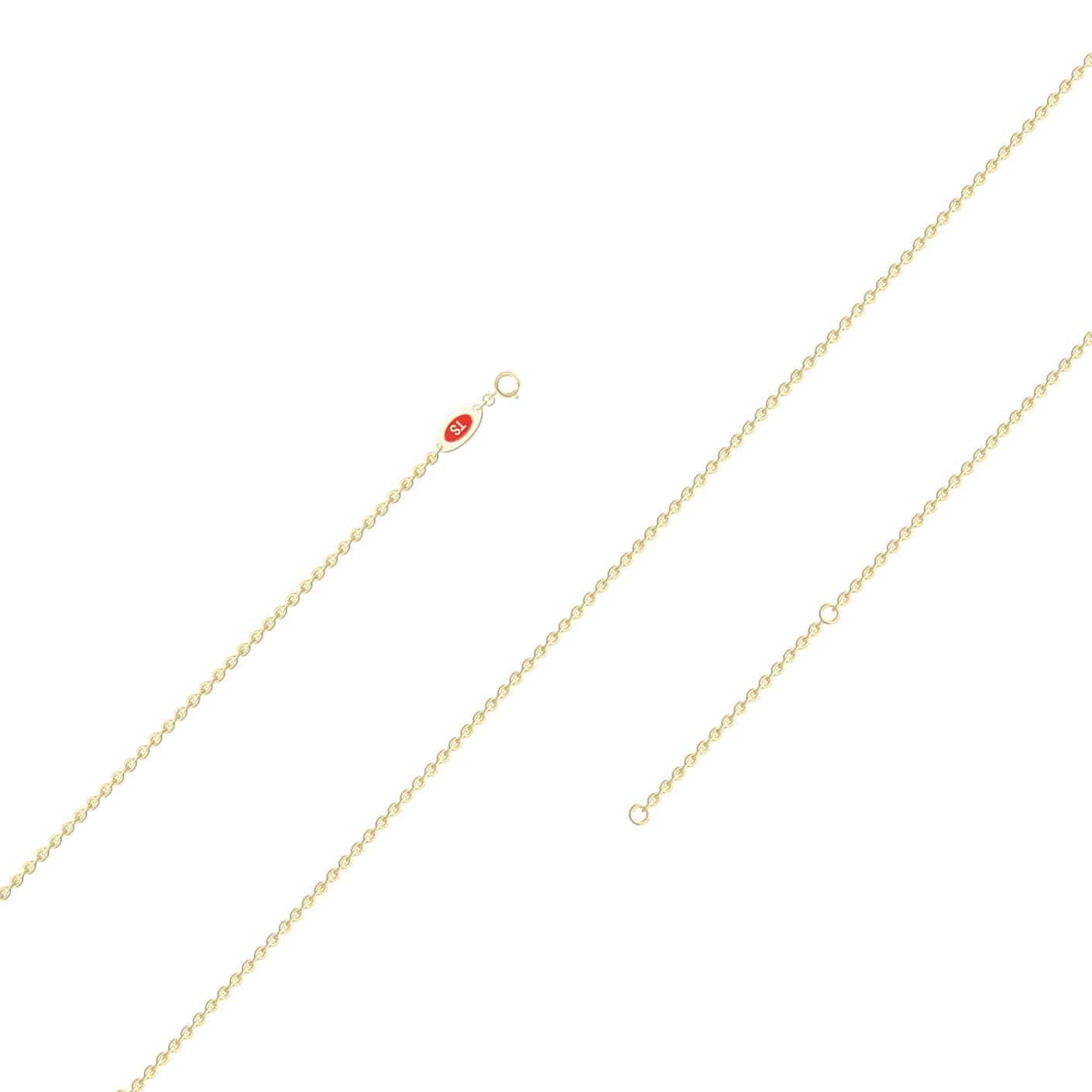 Lab Grown Blue Sapphire & Diamond Chevron Necklace - Summer