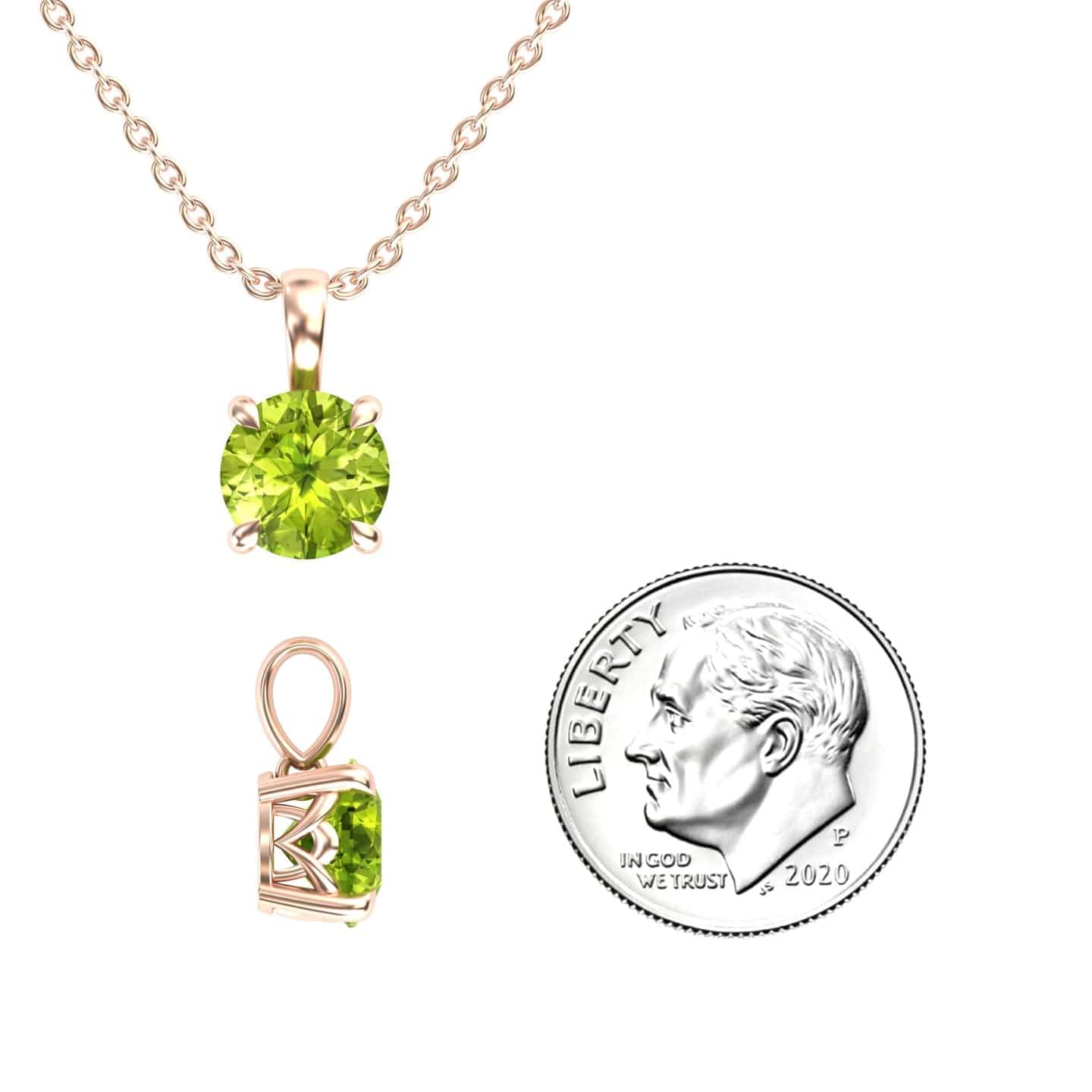 Peridot Solitaire Necklace - Aaradhya