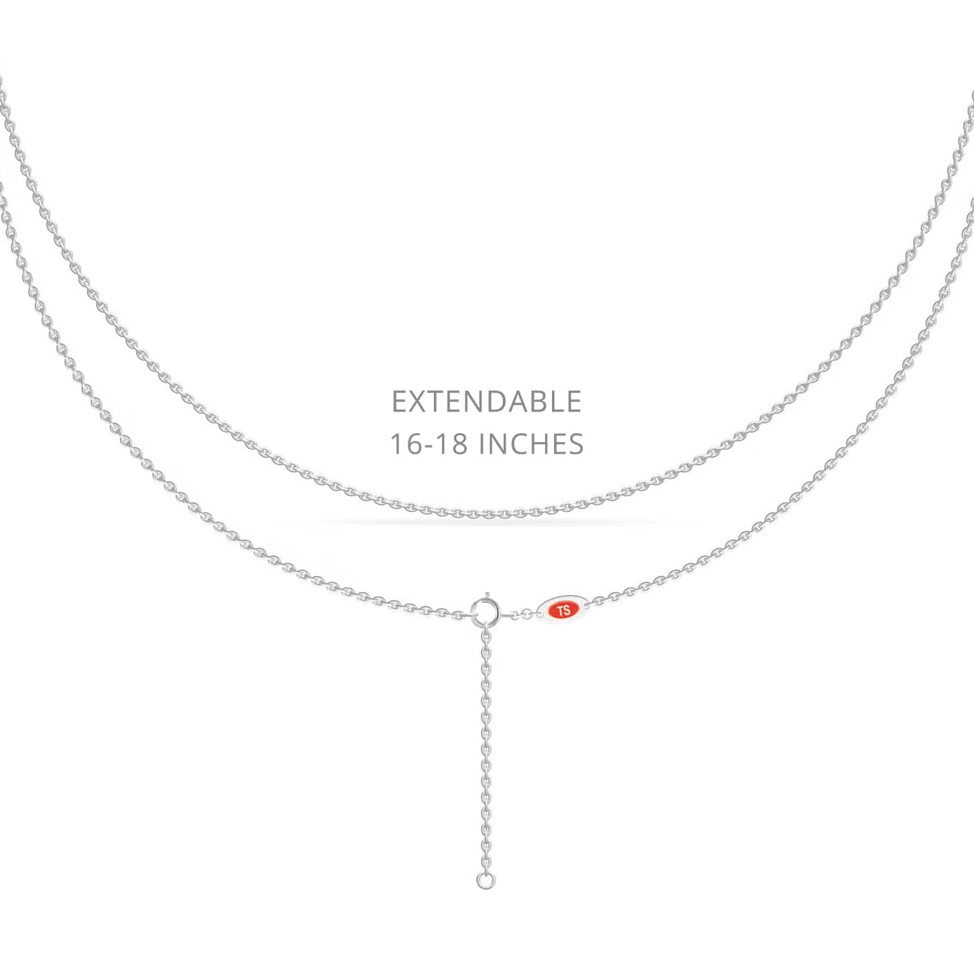 Lab Grown Blue Sapphire Solitaire Necklace - Breanna