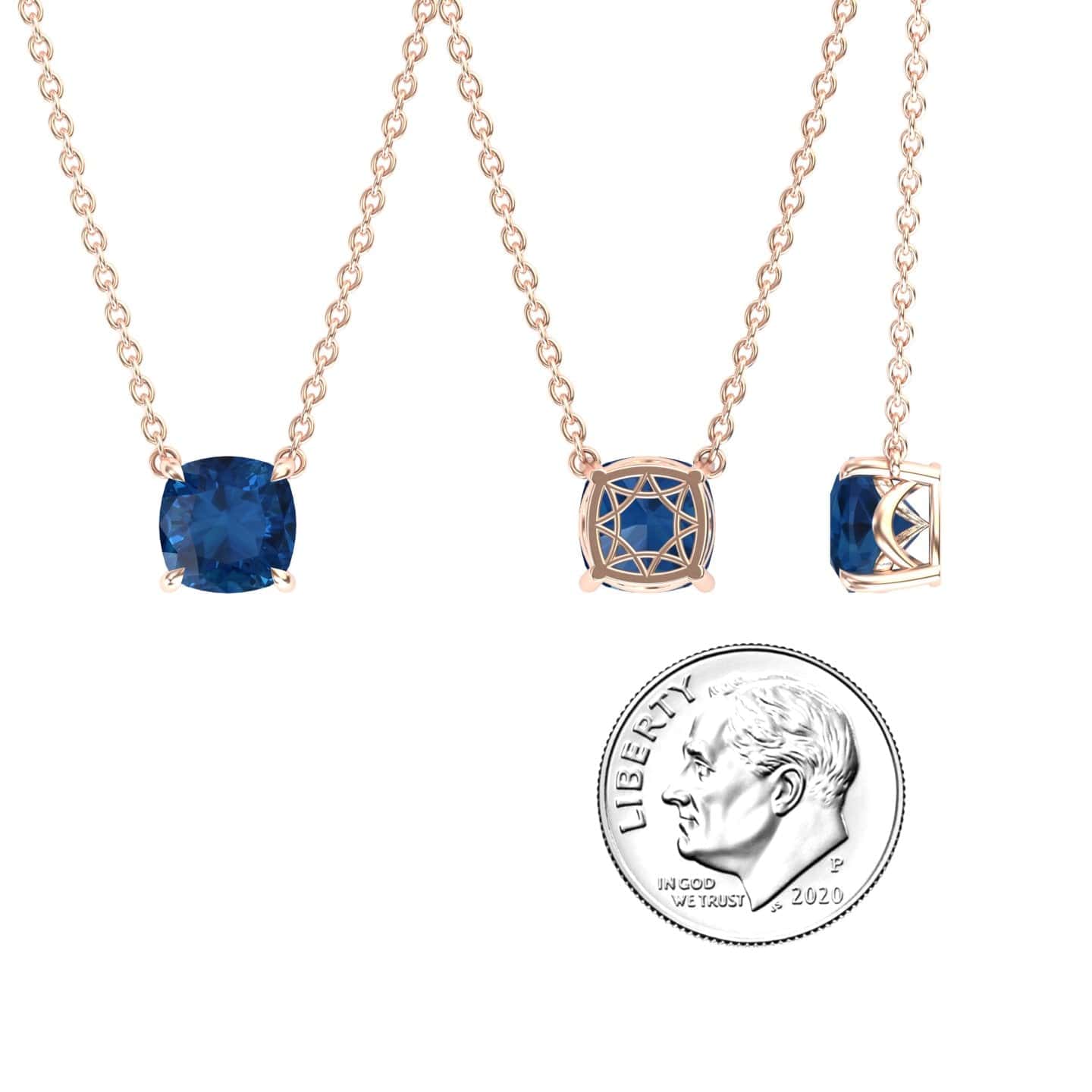 London Blue Topaz Solitaire Necklace - Breanna