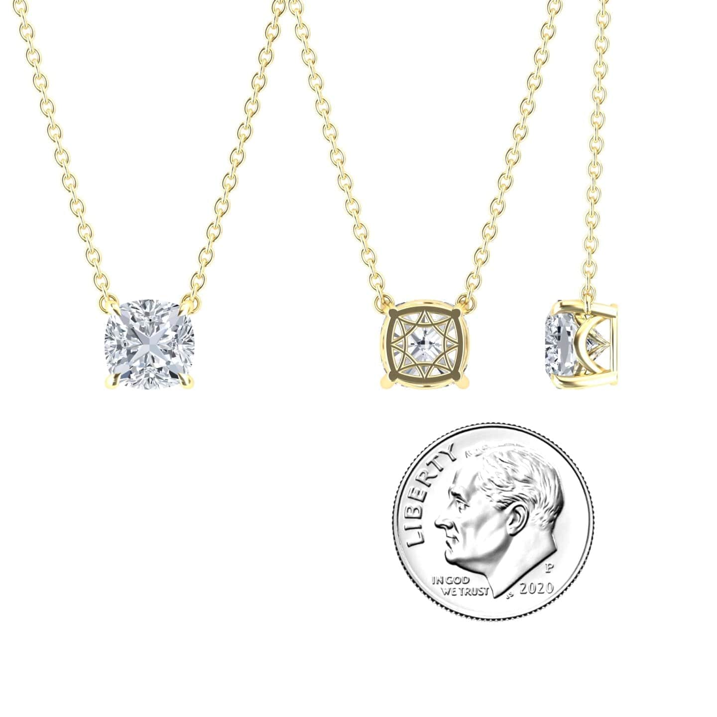 Moissanite Solitaire Necklace - Breanna