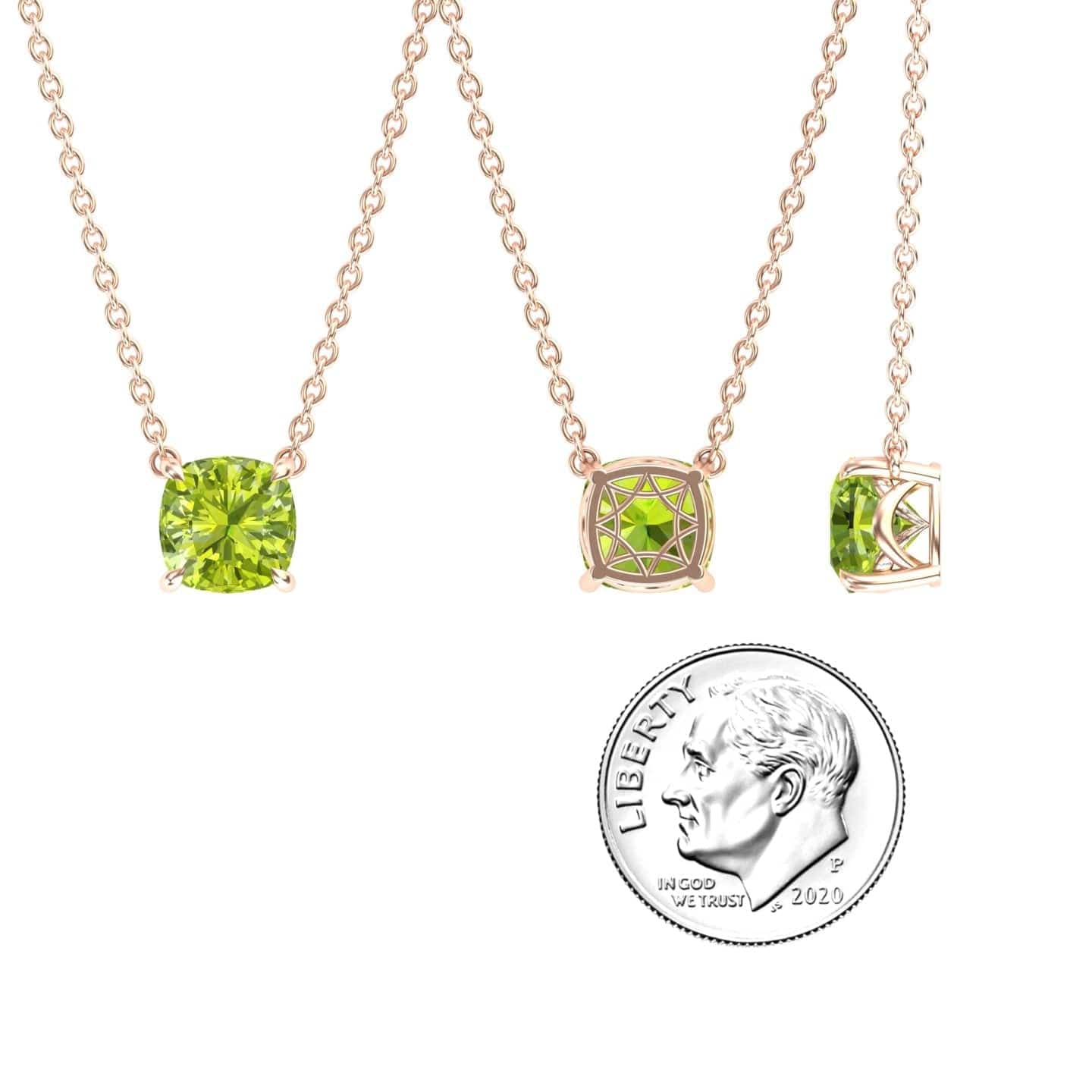 Peridot Solitaire Necklace - Breanna