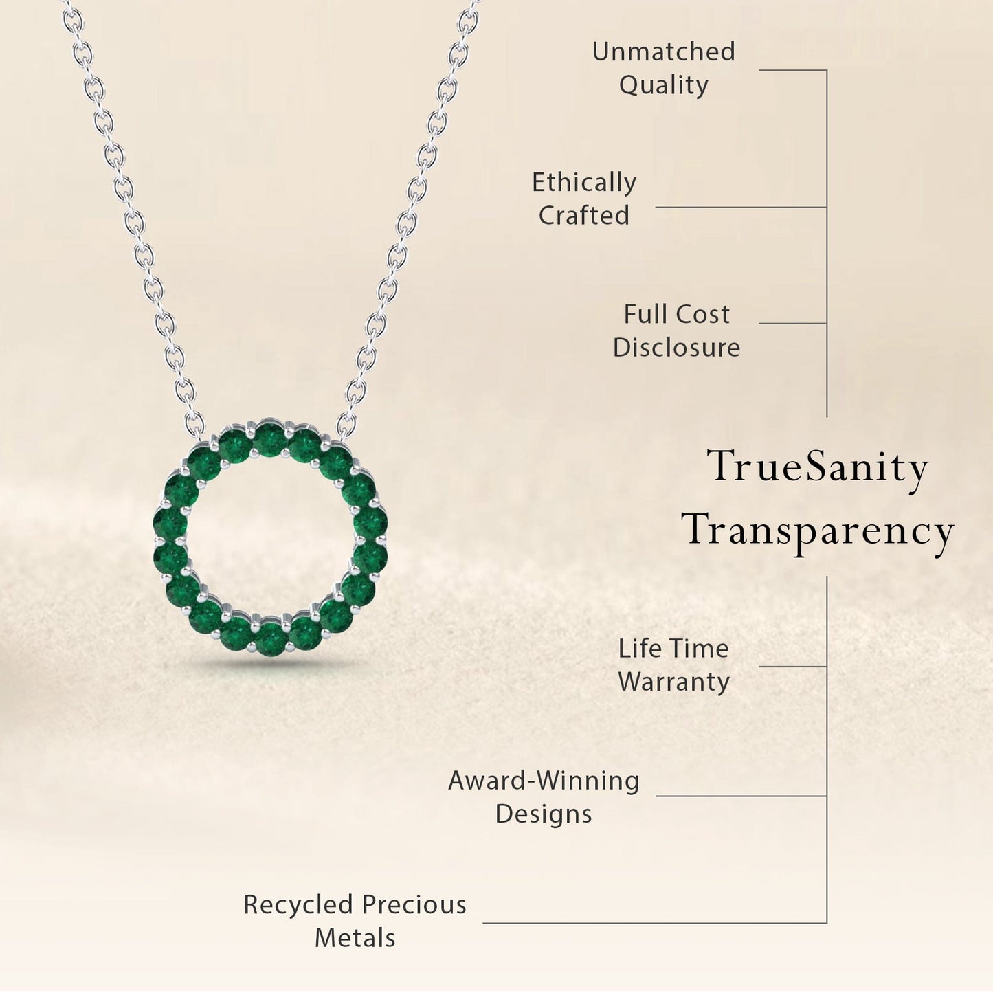 Emerald Circle Necklace - Ivanka