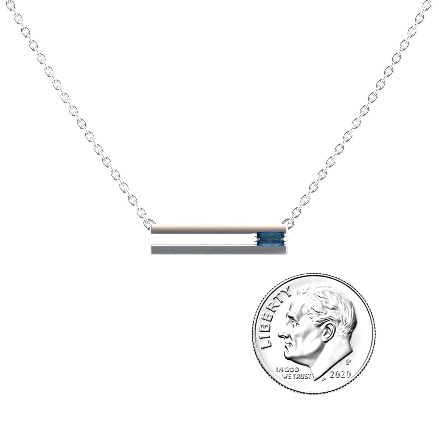 London Blue Topaz Necklace - Cecilia