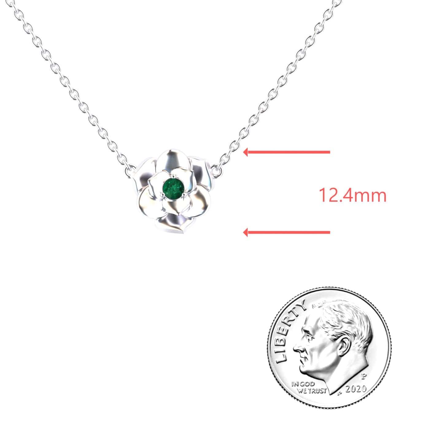 Emerald Bloom Floral Necklace - Guinevere