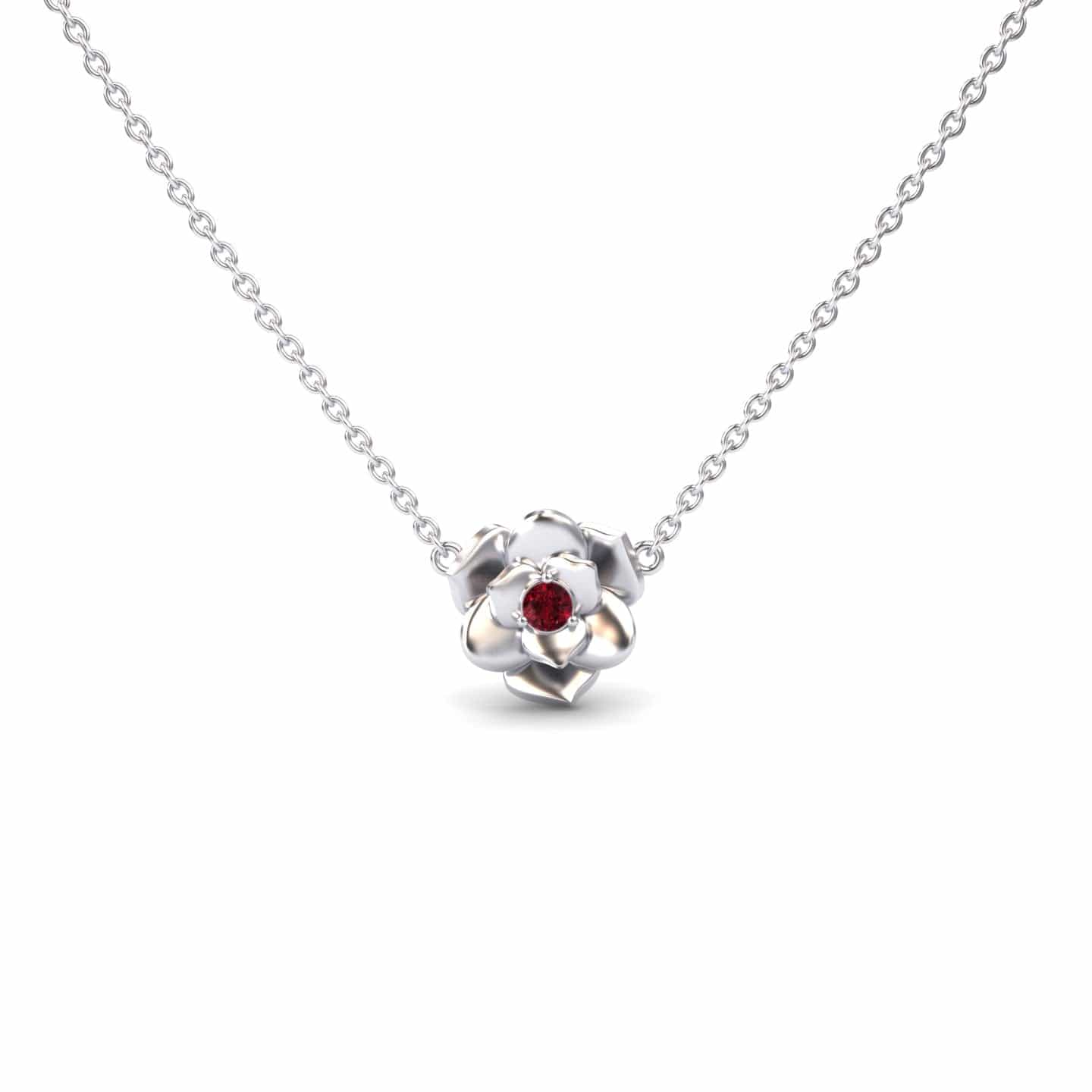Ruby Bloom Floral Necklace - Guinevere