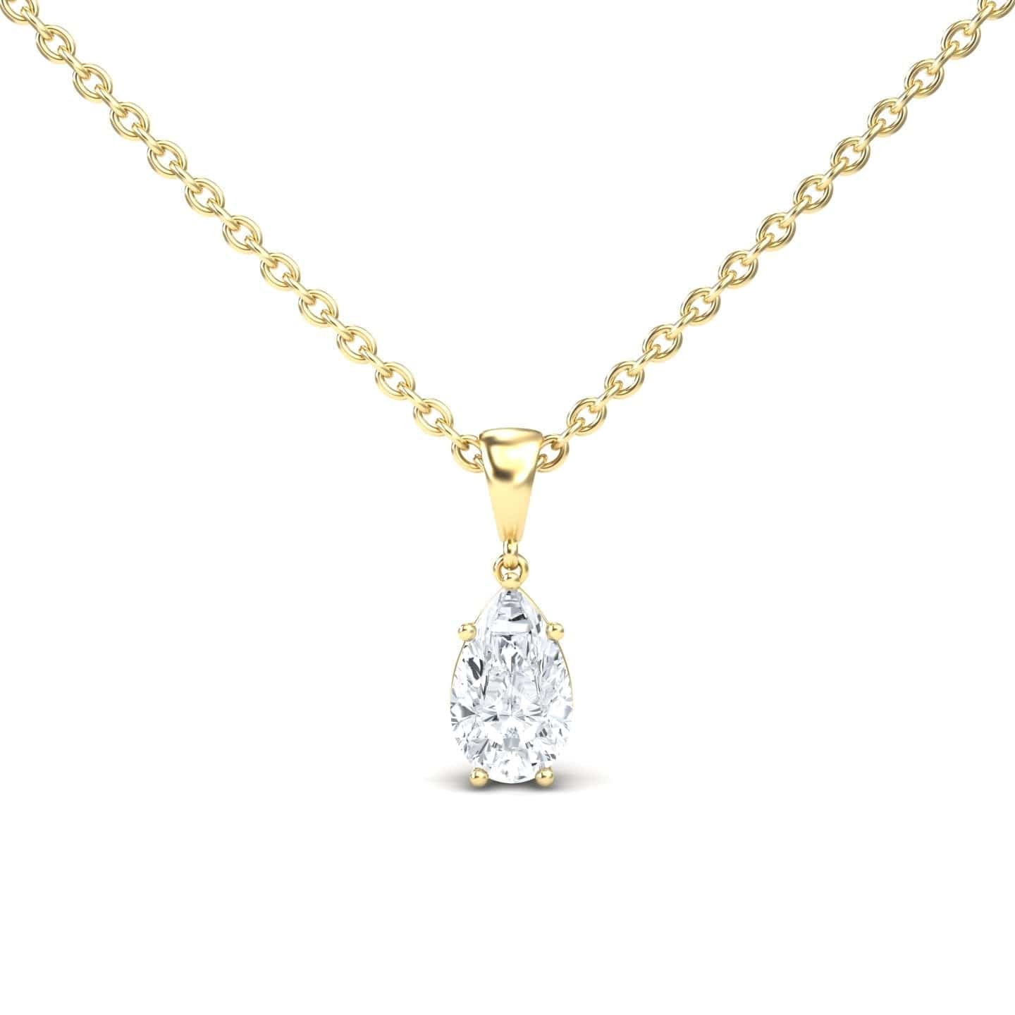 Moissanite Four Prong Solitaire Necklace - Kirsten