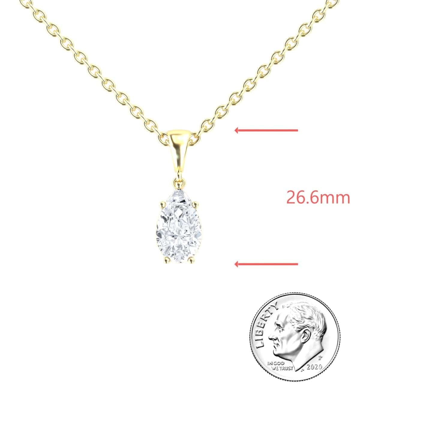 Moissanite Four Prong Solitaire Necklace - Kirsten