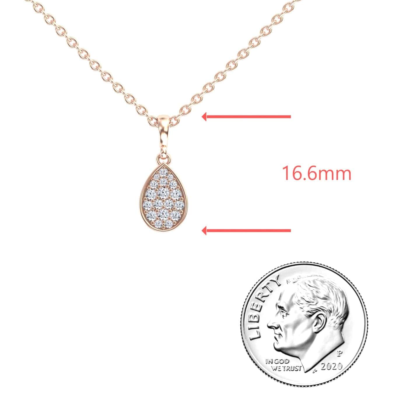White Diamond Teardrop Necklace - Isabela