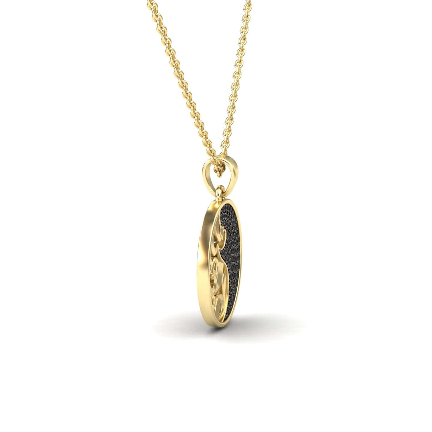 Black Diamond Sea Wave Necklace - Vidya