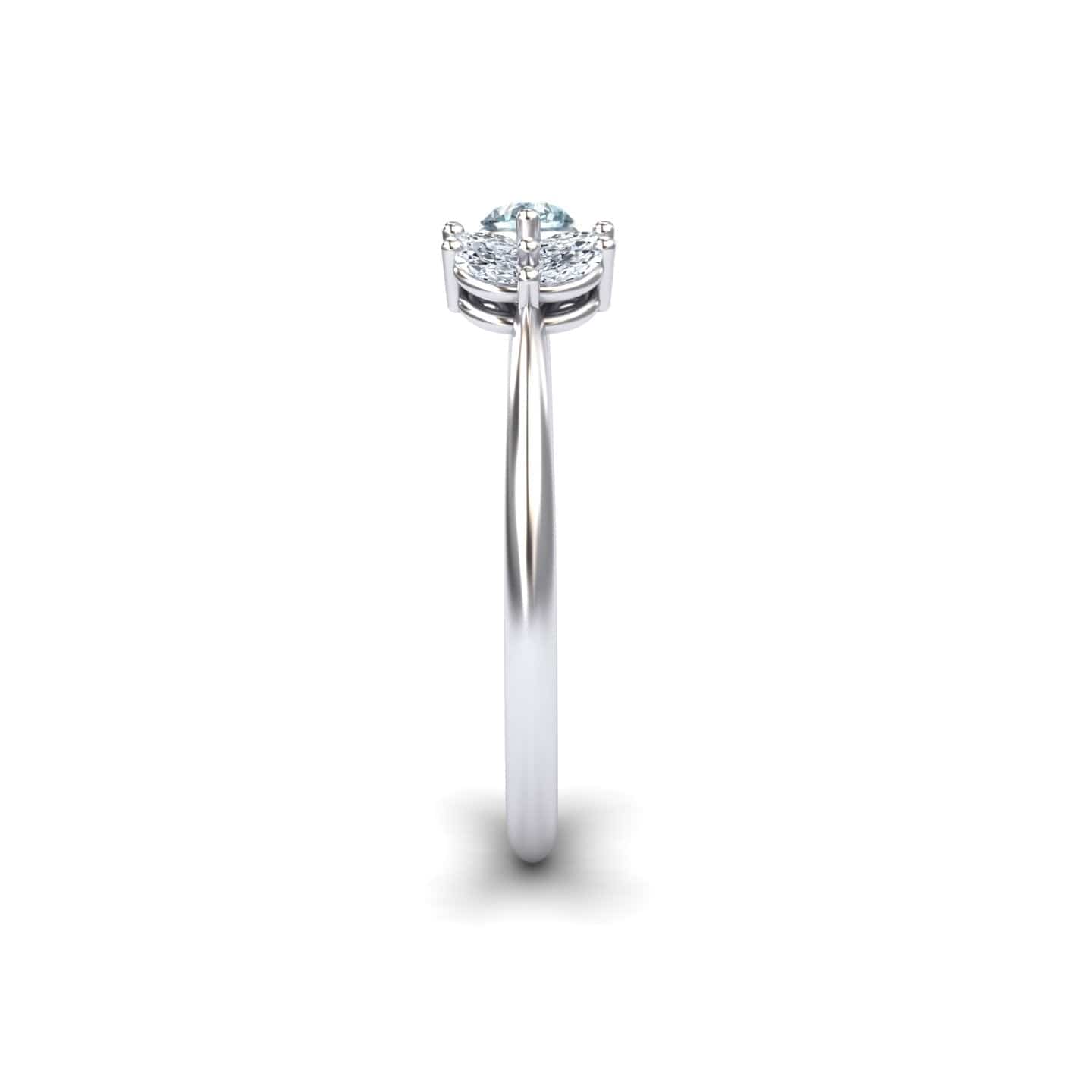 Aquamarine & Diamond Fancy Ring - Julia