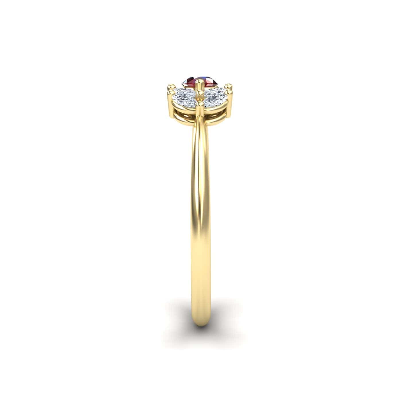 Ruby & Diamond Fancy Ring - Julia