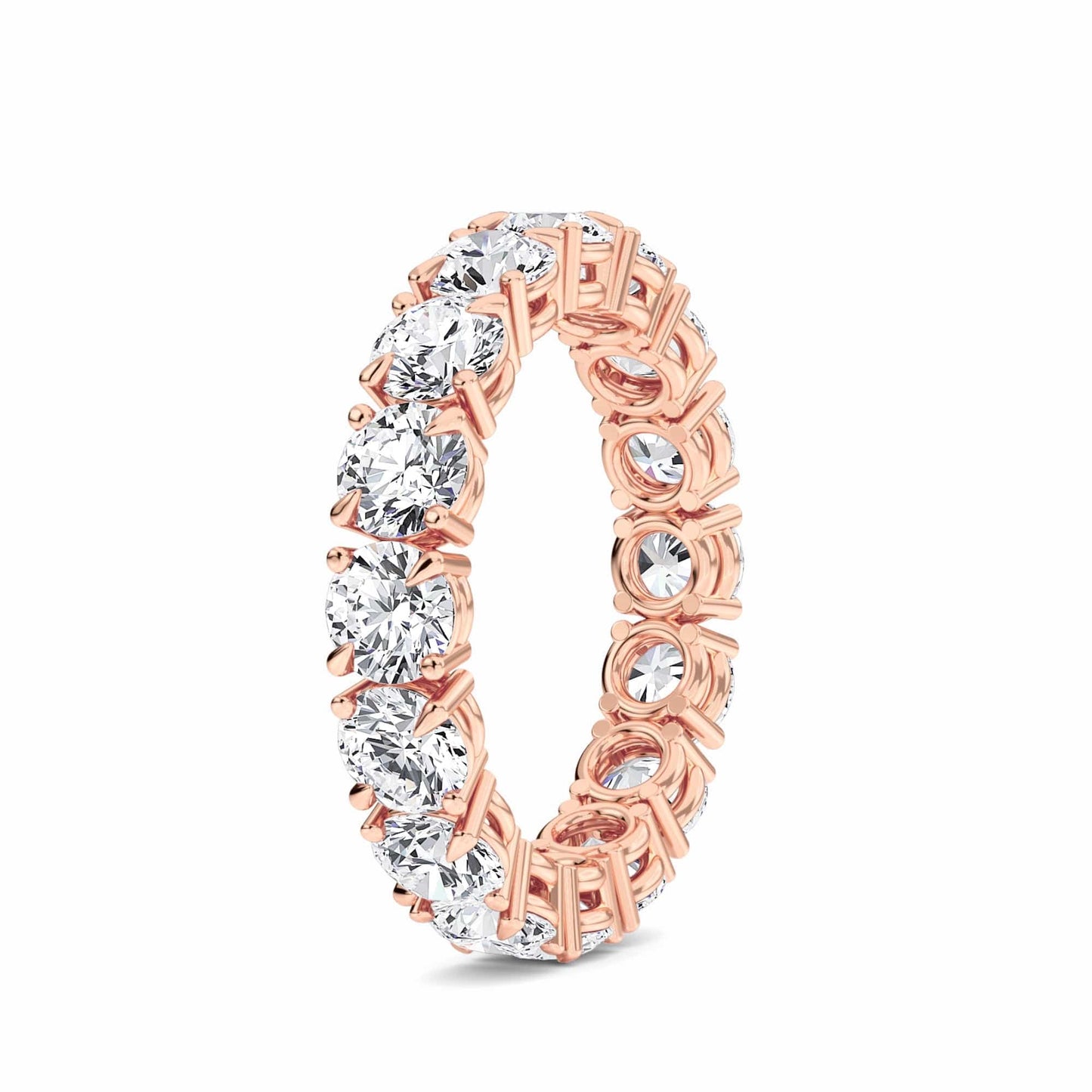 White Diamond Prong Set Eternity Band - Mehak