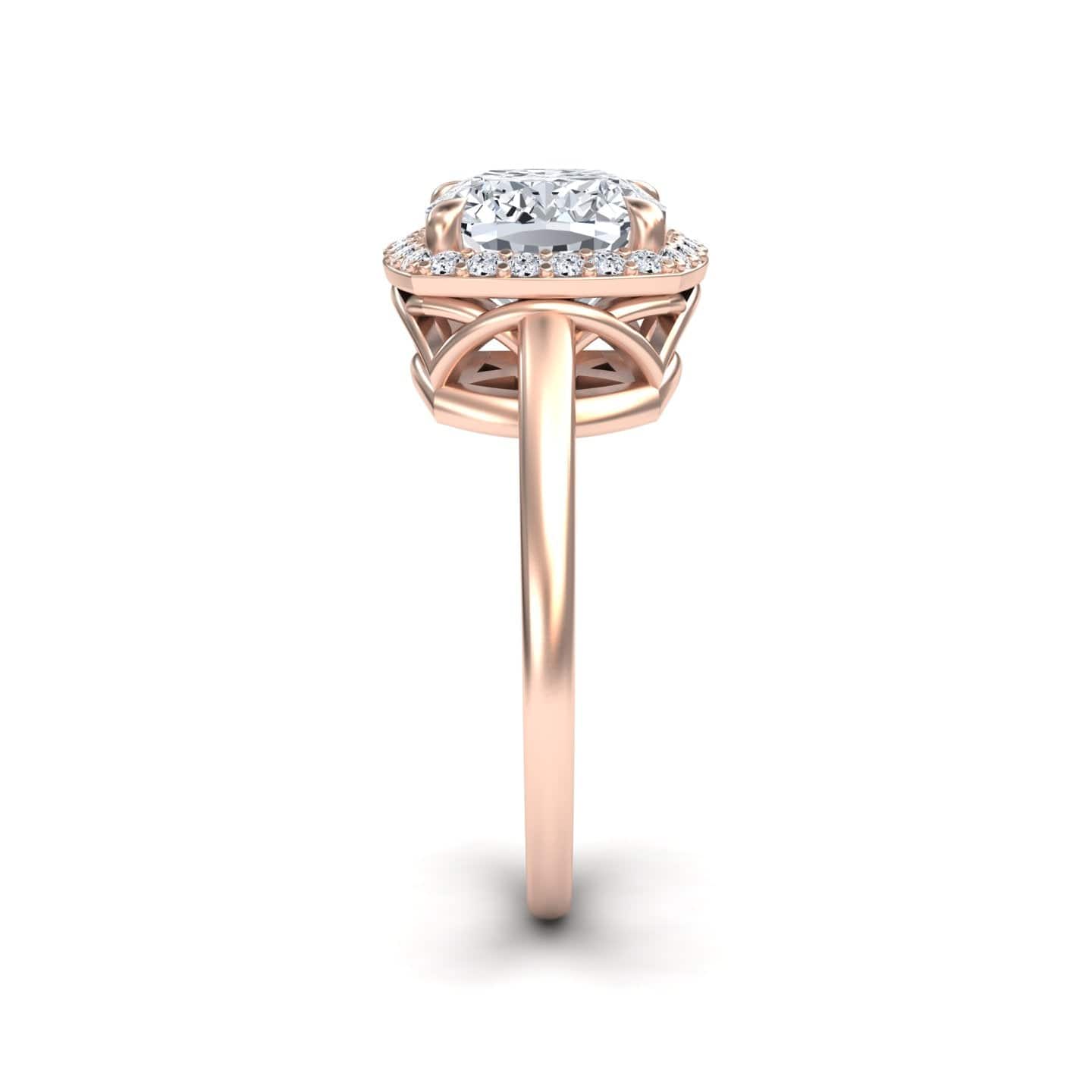 Moissanite & Diamond Halo Ring - Ziva