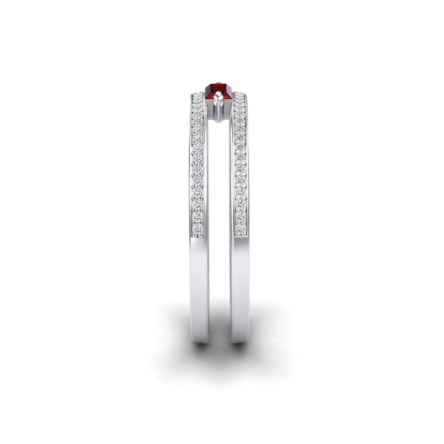 Ruby & Diamond Double Band - Bianca