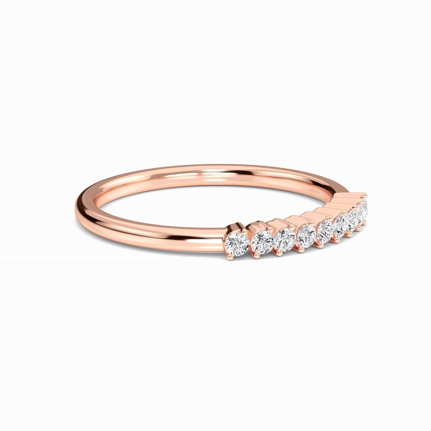 Floating Diamond Half Eternity Ring - Cora