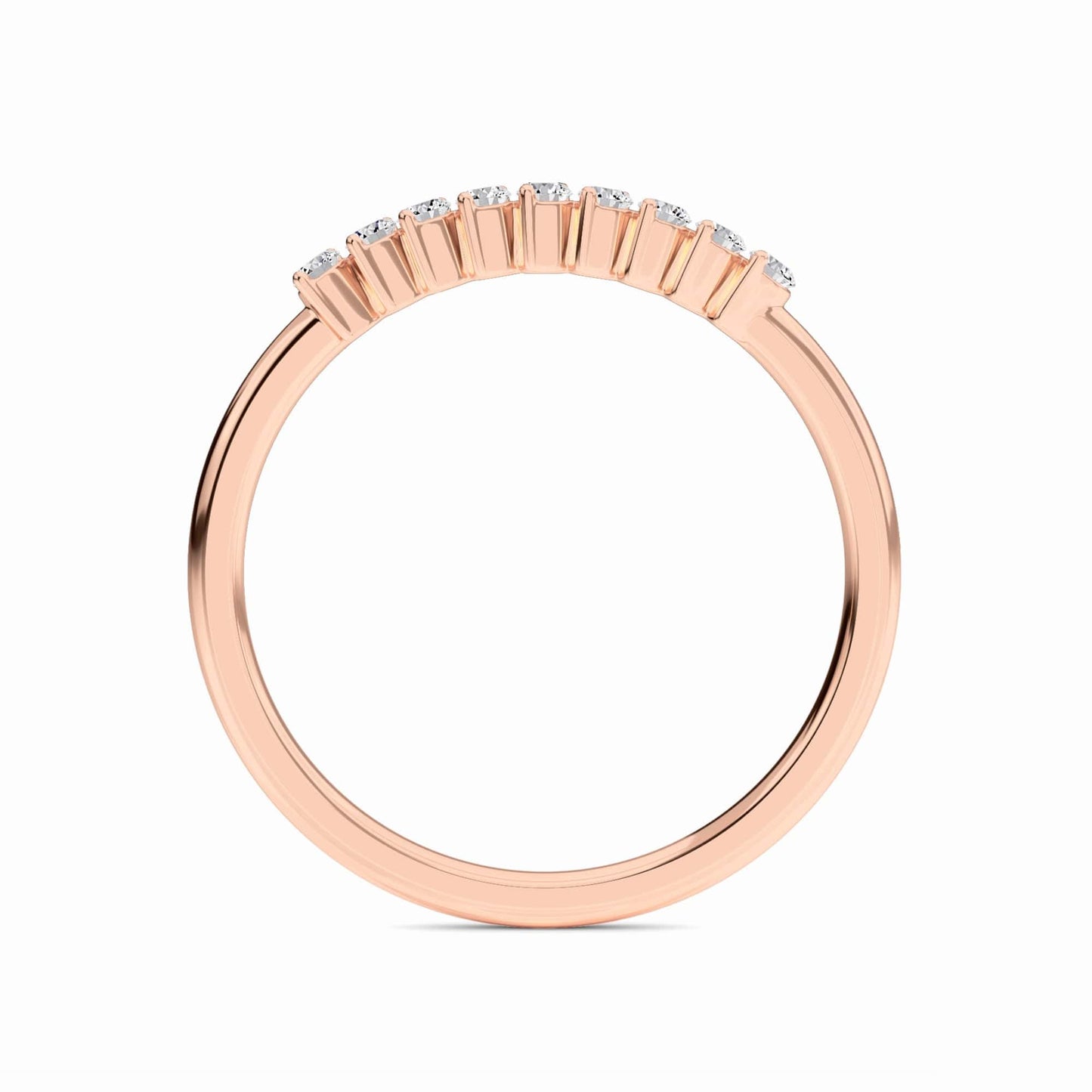 Floating Diamond Half Eternity Ring - Cora
