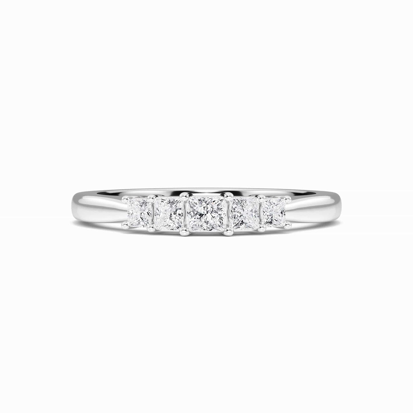 Diamond Prong Set Half Eternity Ring - Bailey