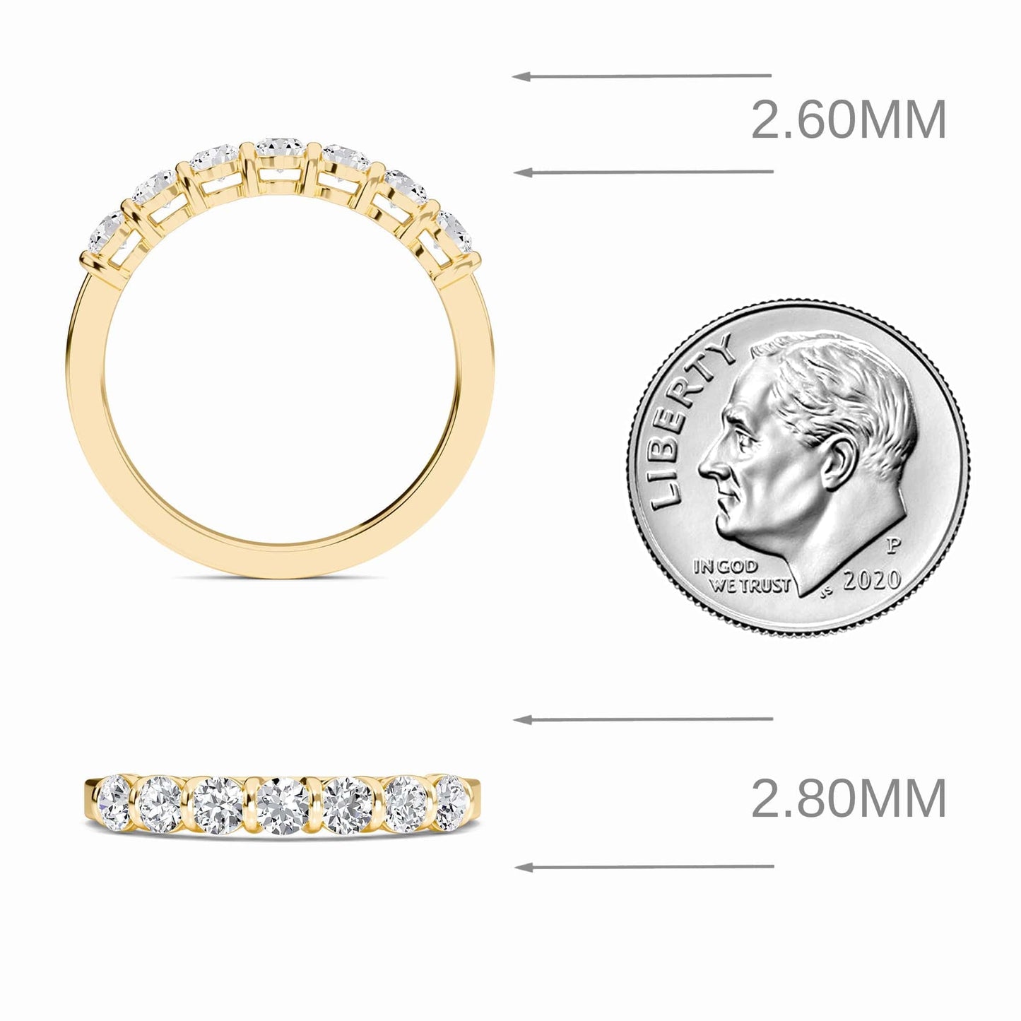 Classic 7-Stone Diamond Anniversary Band - Alexa