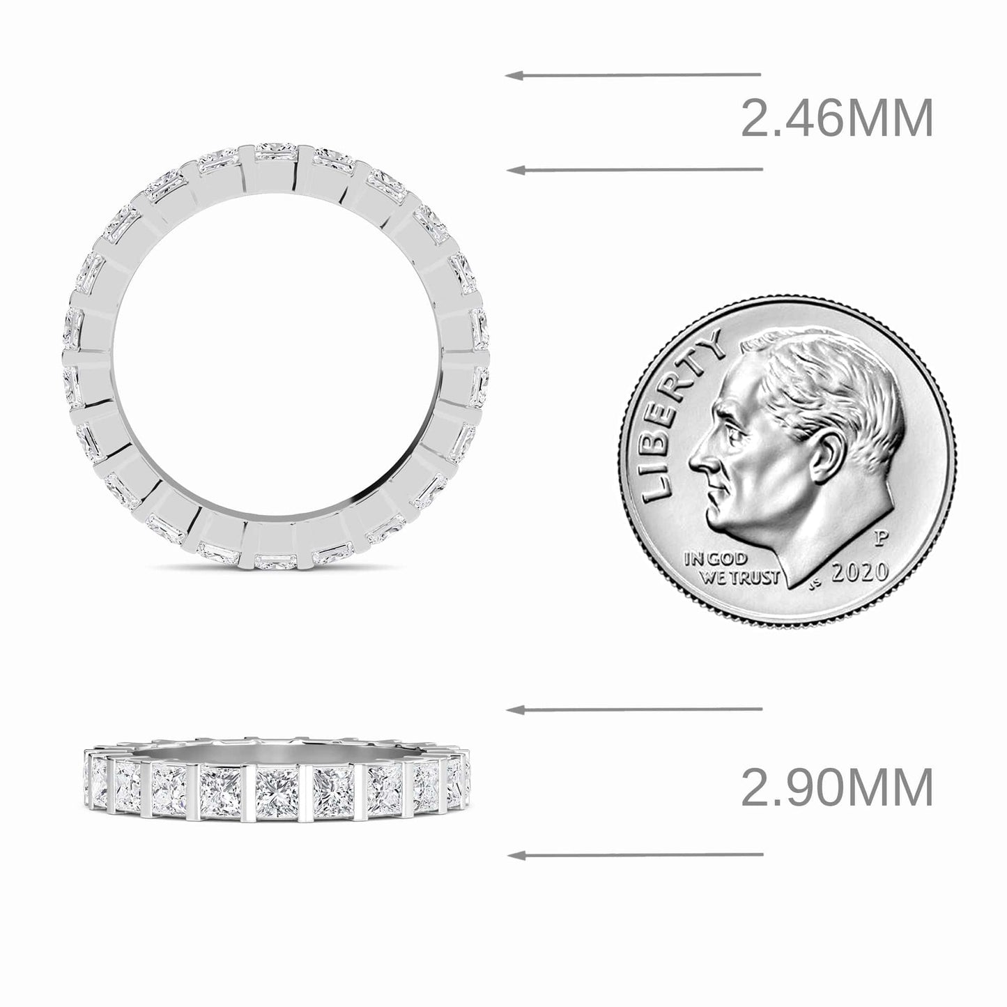 Channel-Set Diamond Eternity Band - Makayla