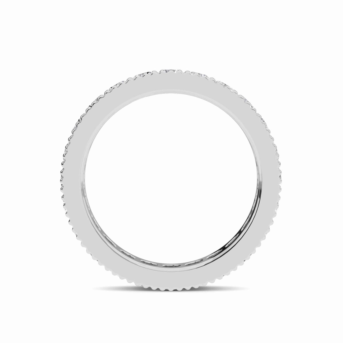 White Diamond Milgrain Edge Eternity Band - Harlow