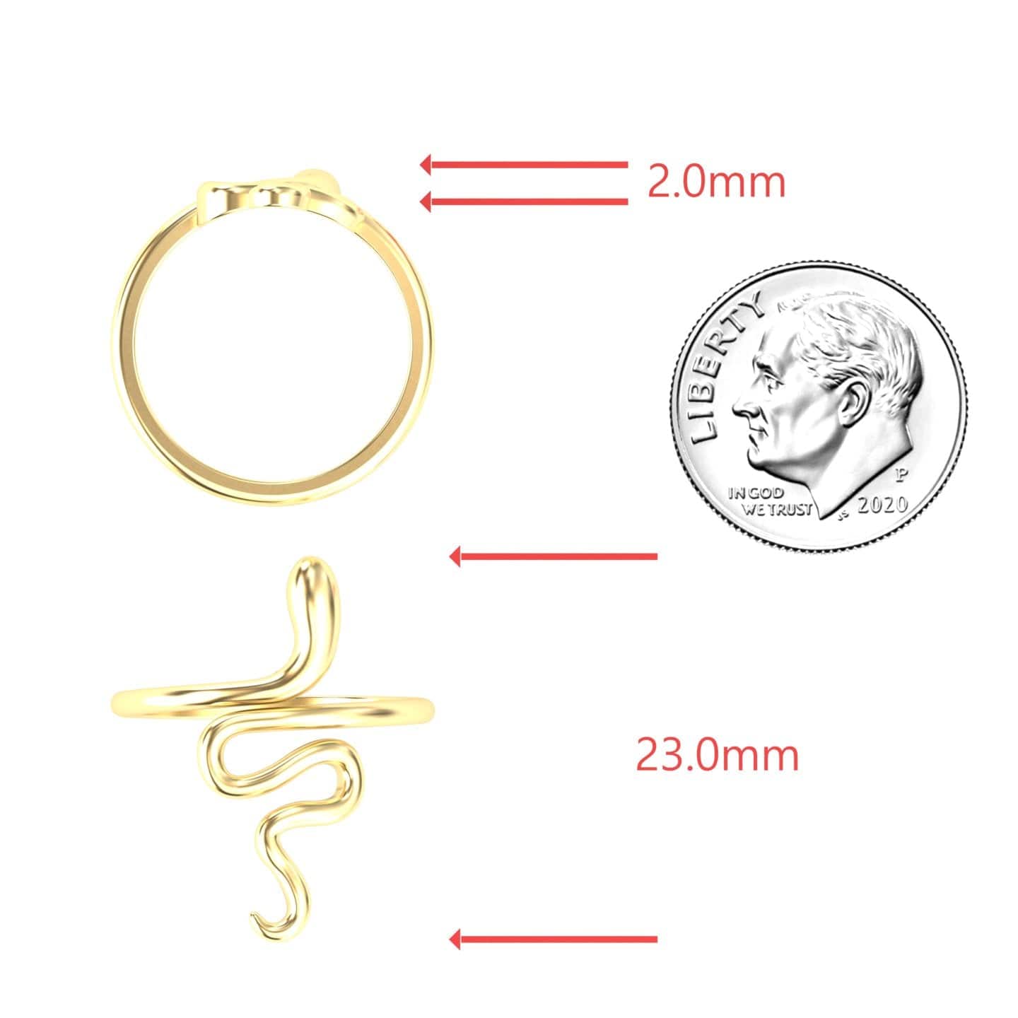 Minimalist Snake Coil Ring - Virginia