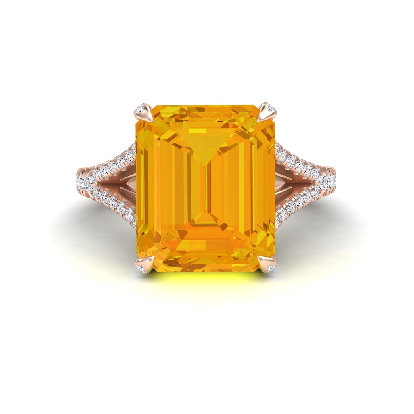 Citrine & Diamond Cocktail Ring - Ziya
