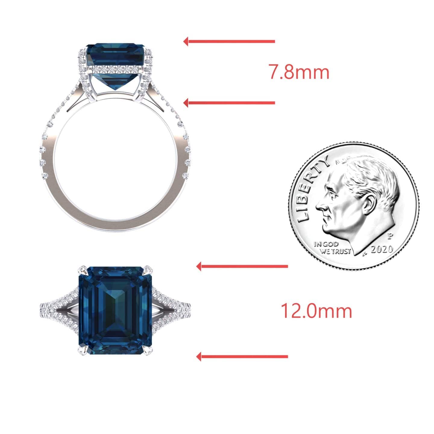 London Blue Topaz & Diamond Cocktail Ring - Ziya