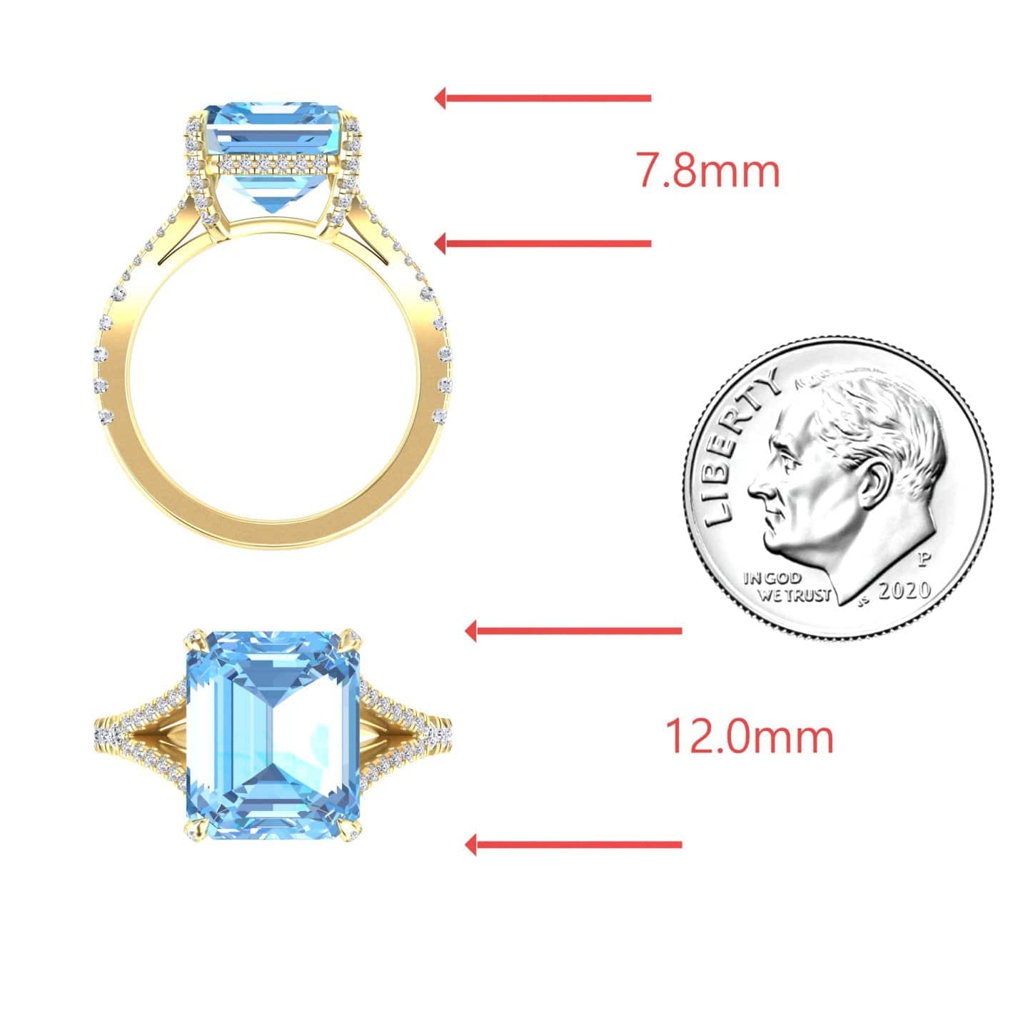 Swiss Blue Topaz & Diamond Cocktail Ring - Ziya