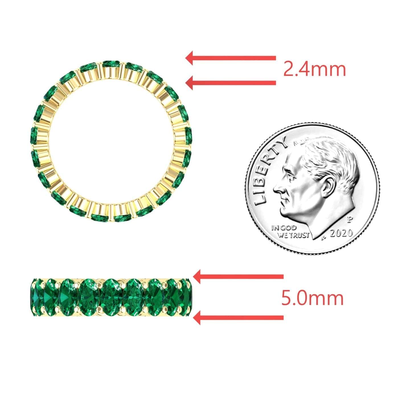 Emerald Full Eternity Band - Diana